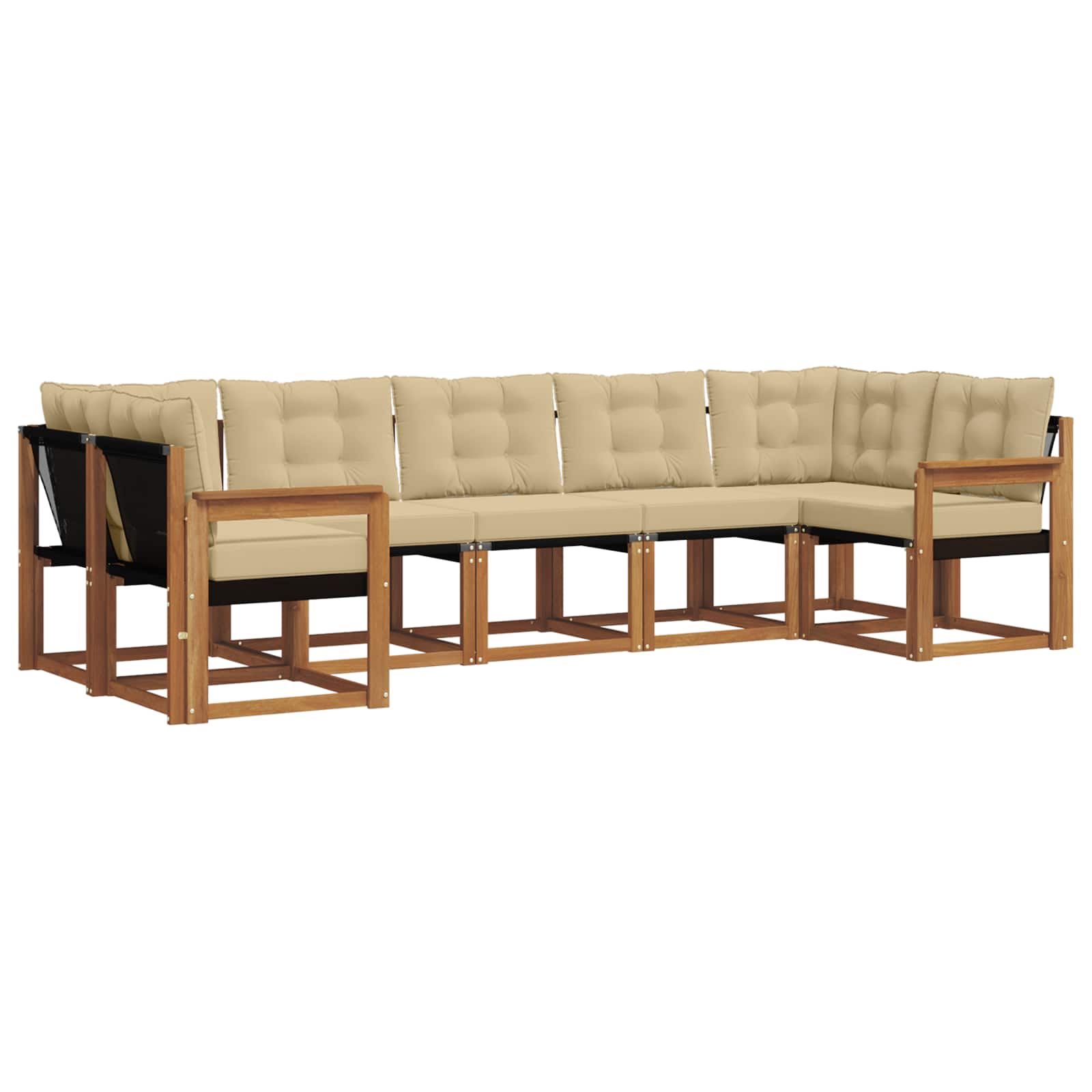 Ensemble de canapés d'extérieur 7 pcs Naturel et Beige - XIOS