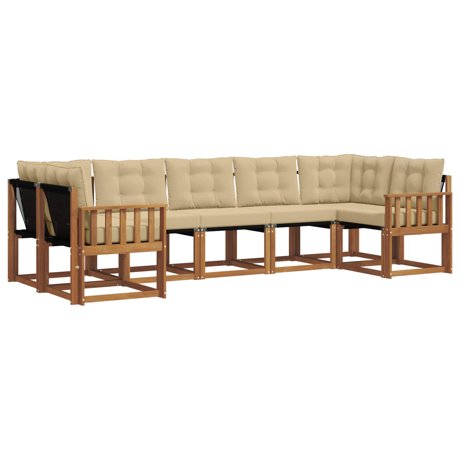 Ensemble de canapés d'extérieur 7 pcs Naturel et Beige - XIOS