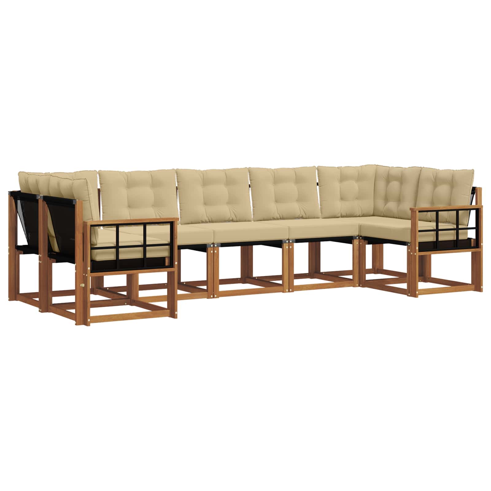 Ensemble de canapés d'extérieur 7 pcs Naturel et Beige - XIOS