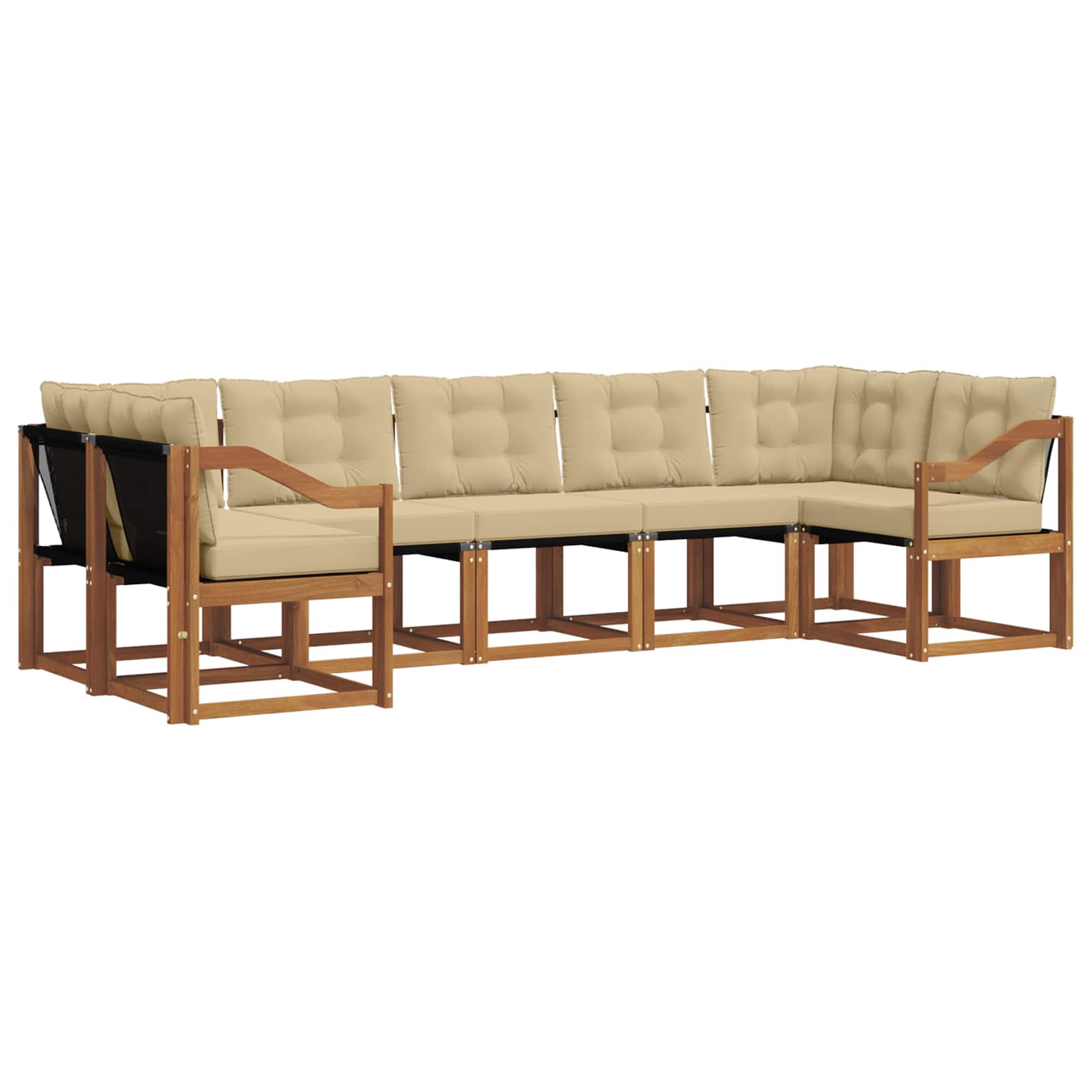 Ensemble de canapés d'extérieur 7 pcs Naturel et Beige - XIOS