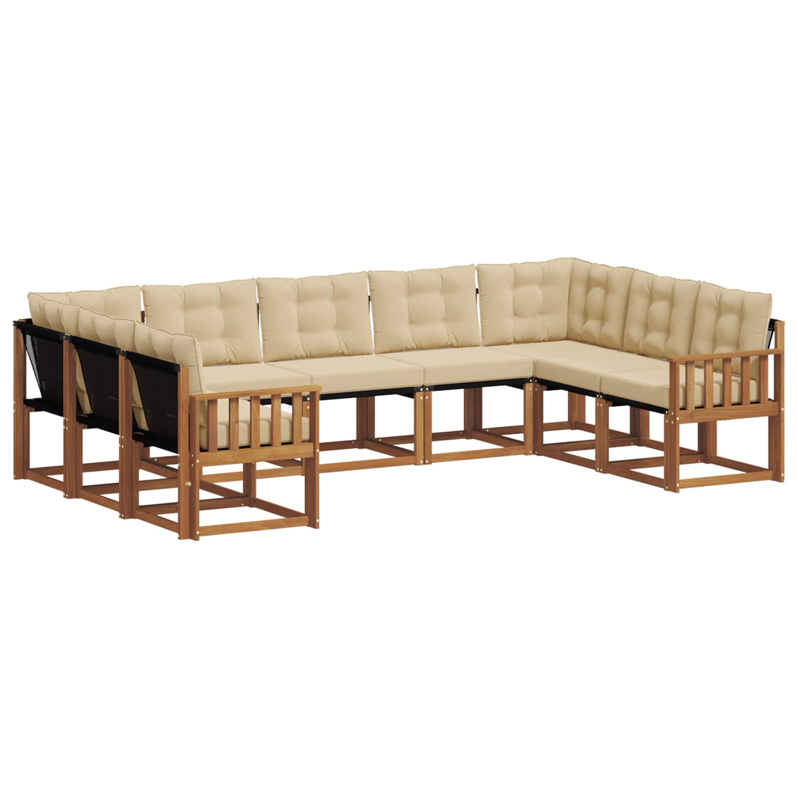 Ensemble de canapés d'extérieur 9 pcs Naturel et Beige - XIOS