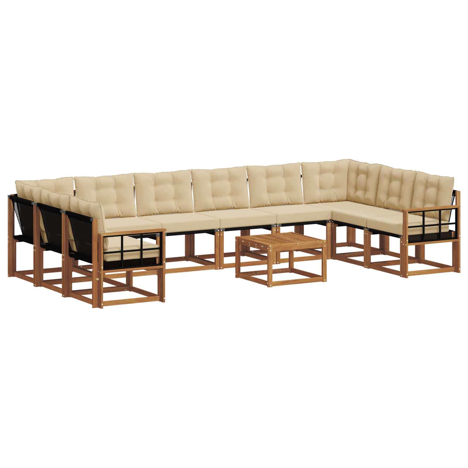 Ensemble de canapés d'extérieur 11 pcs Naturel et Beige - XIOS