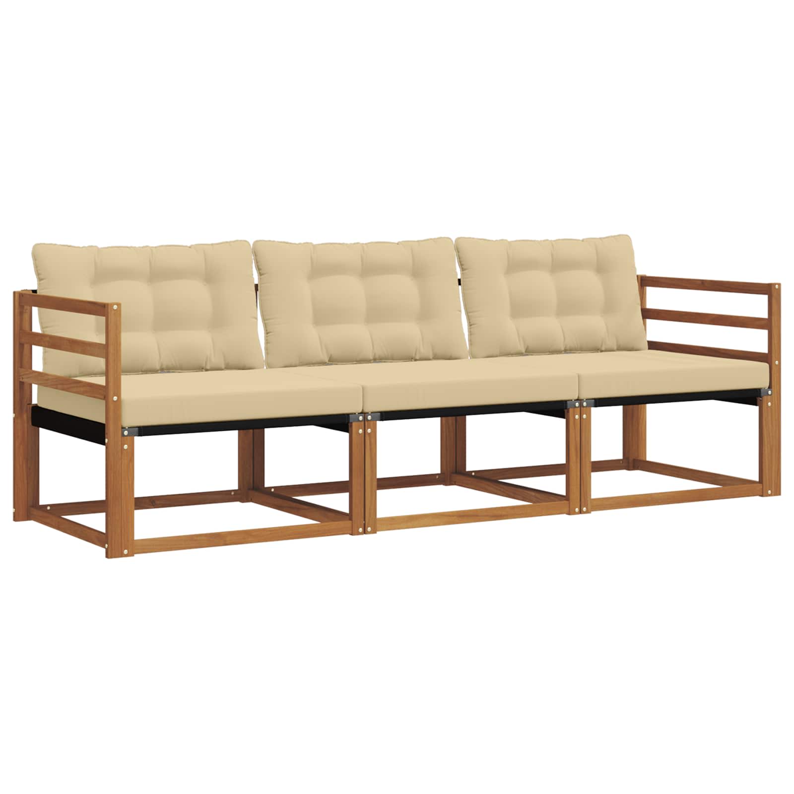 Ensemble de canapés d'extérieur 3 pcs Naturel et Beige - XIOS