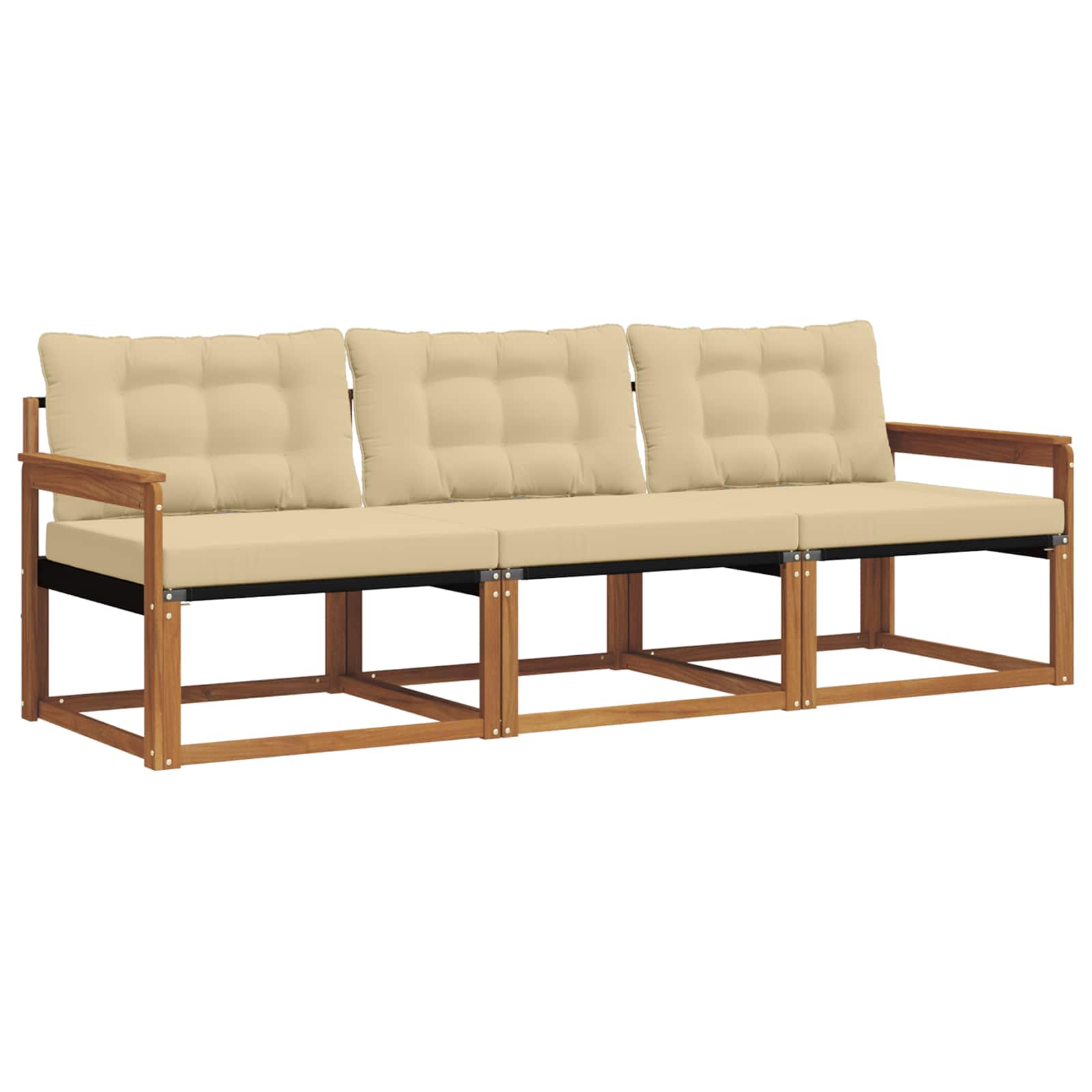 Ensemble de canapés d'extérieur 3 pcs Naturel et Beige - XIOS