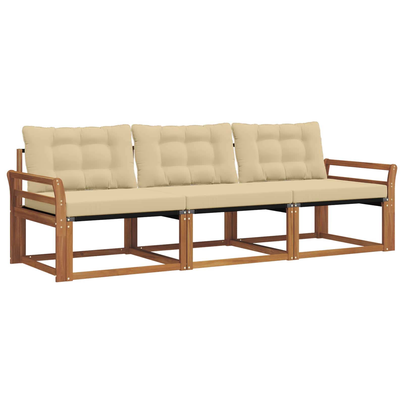 Ensemble de canapés d'extérieur 3 pcs Naturel et Beige - XIOS