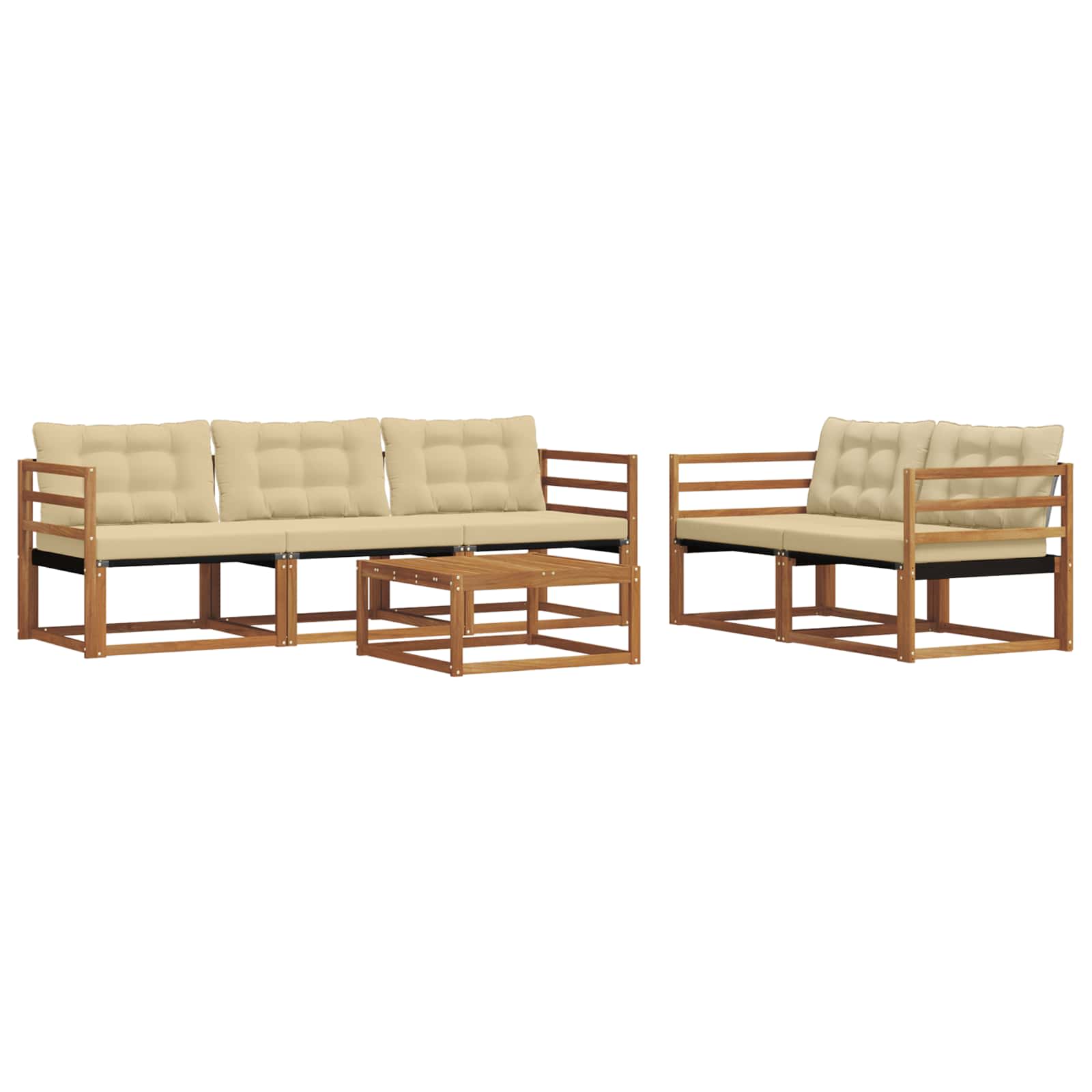 Ensemble de canapés d'extérieur 6 pcs Naturel et Beige - XIOS