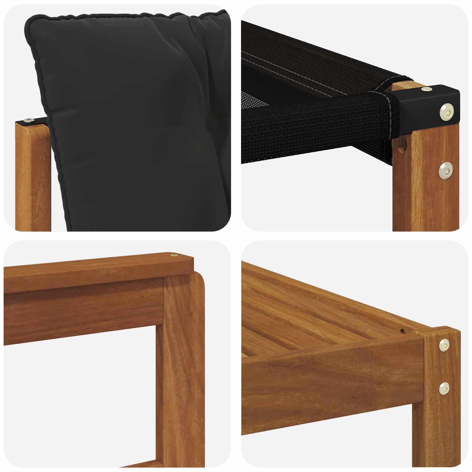 Ensemble de canapés d'extérieur 6 pcs Naturel et Noir - XIOS