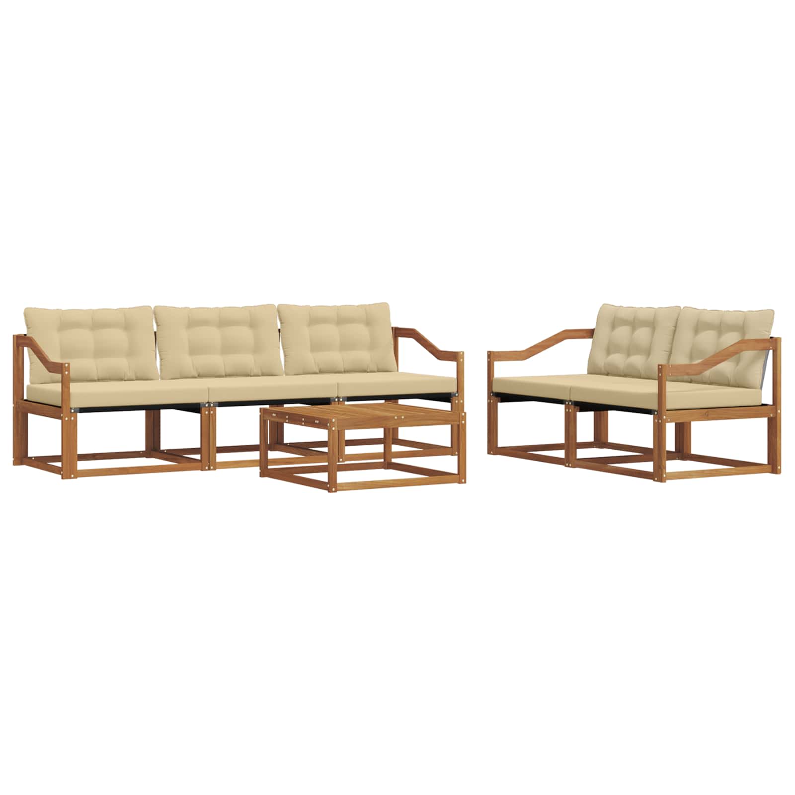 Ensemble de canapés d'extérieur 6 pcs Naturel et Beige - XIOS