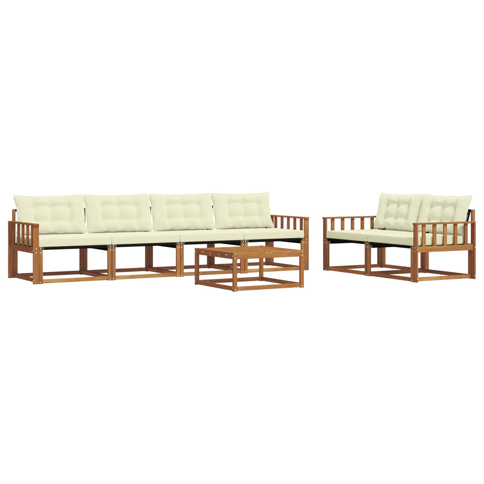Ensemble de canapés d'extérieur 7 pcs Naturel et Crème - XIOS