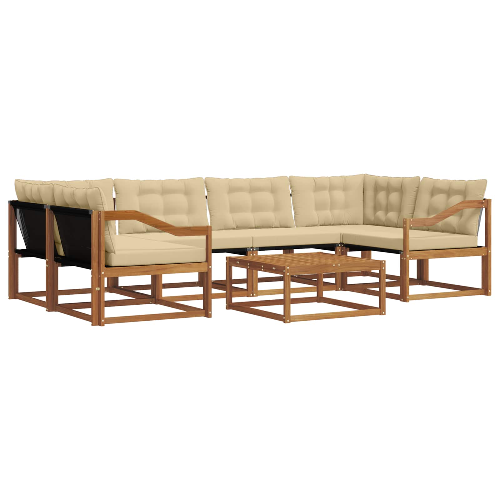 Ensemble de canapés d'extérieur 7 pcs Naturel et Beige - XIOS