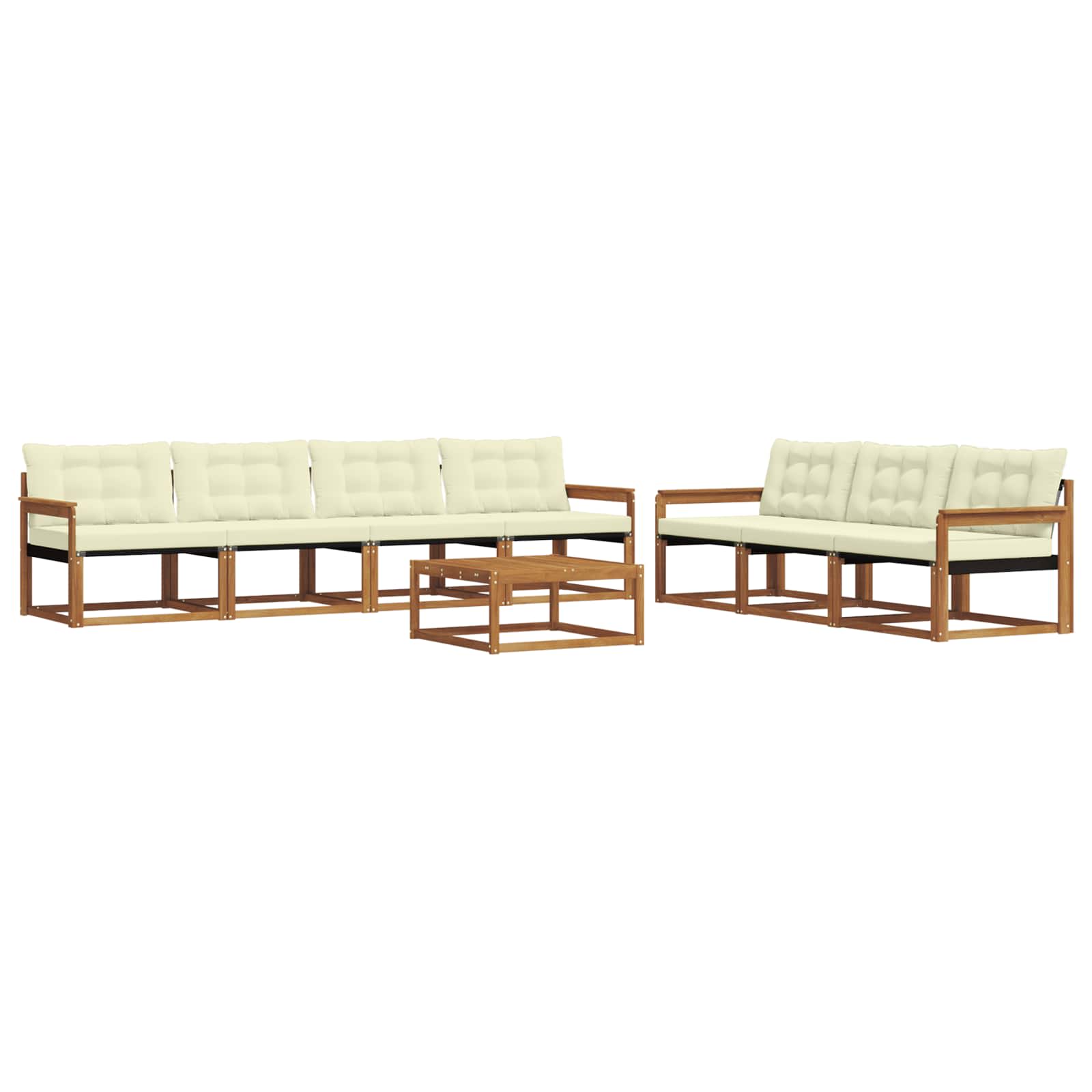 Ensemble de canapés d'extérieur 8 pcs Naturel et Crème - XIOS