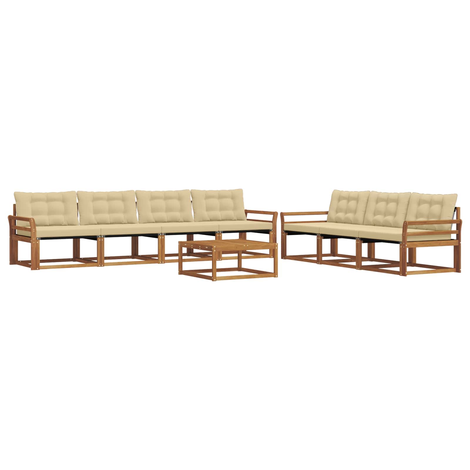 Ensemble de canapés d'extérieur 8 pcs Naturel et Beige - XIOS