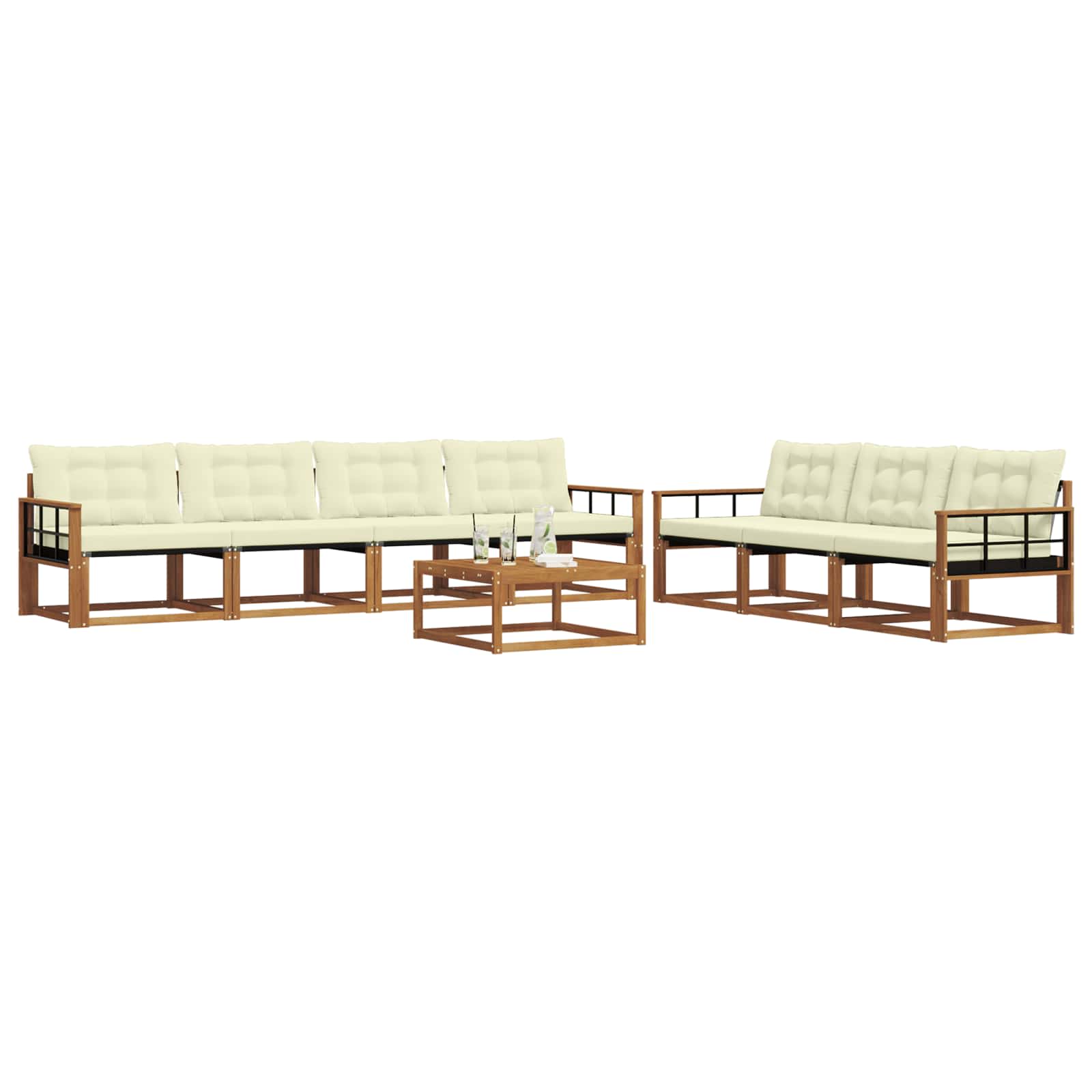 Ensemble de canapés d'extérieur 8 pcs Naturel et Crème - XIOS