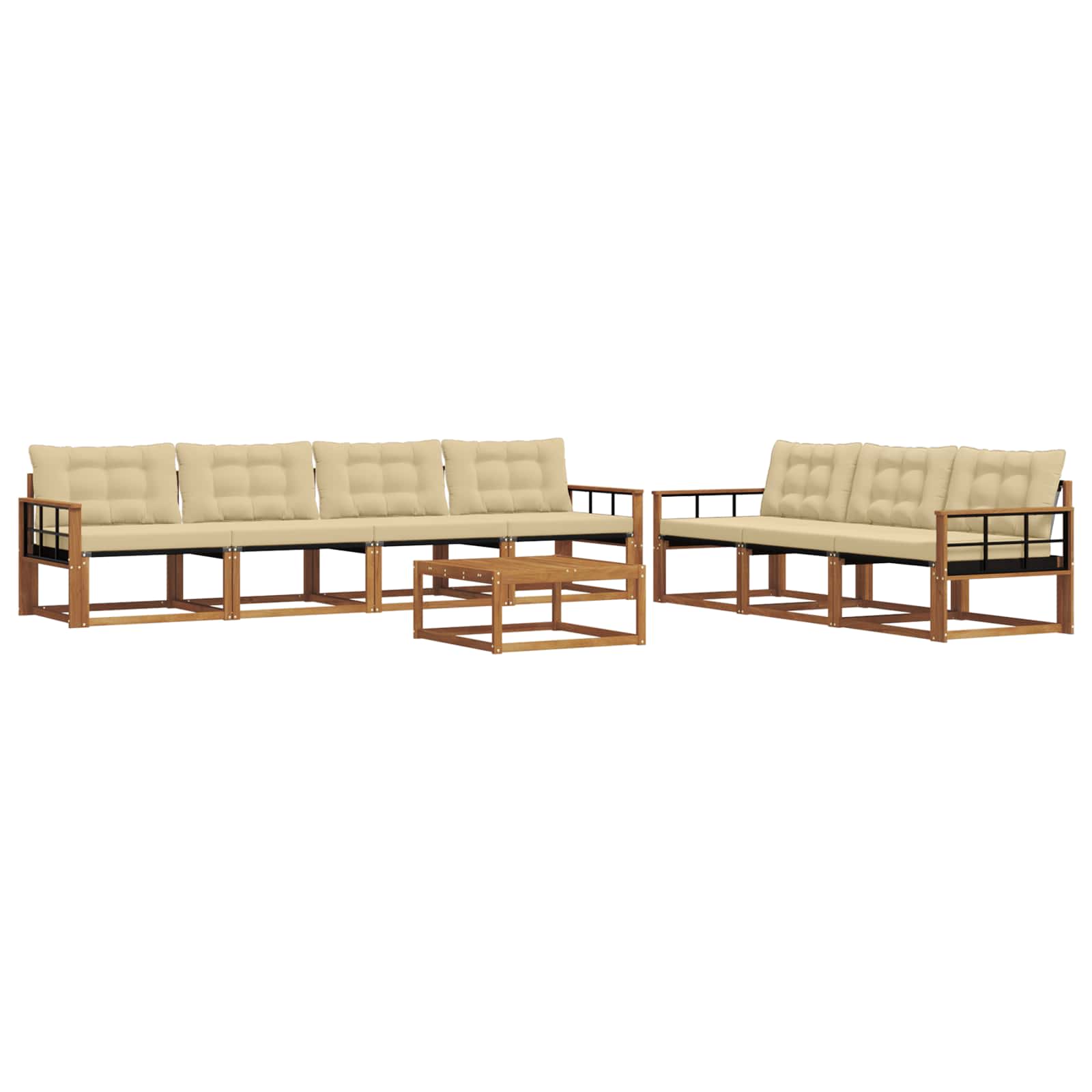 Ensemble de canapés d'extérieur 8 pcs Naturel et Beige - XIOS