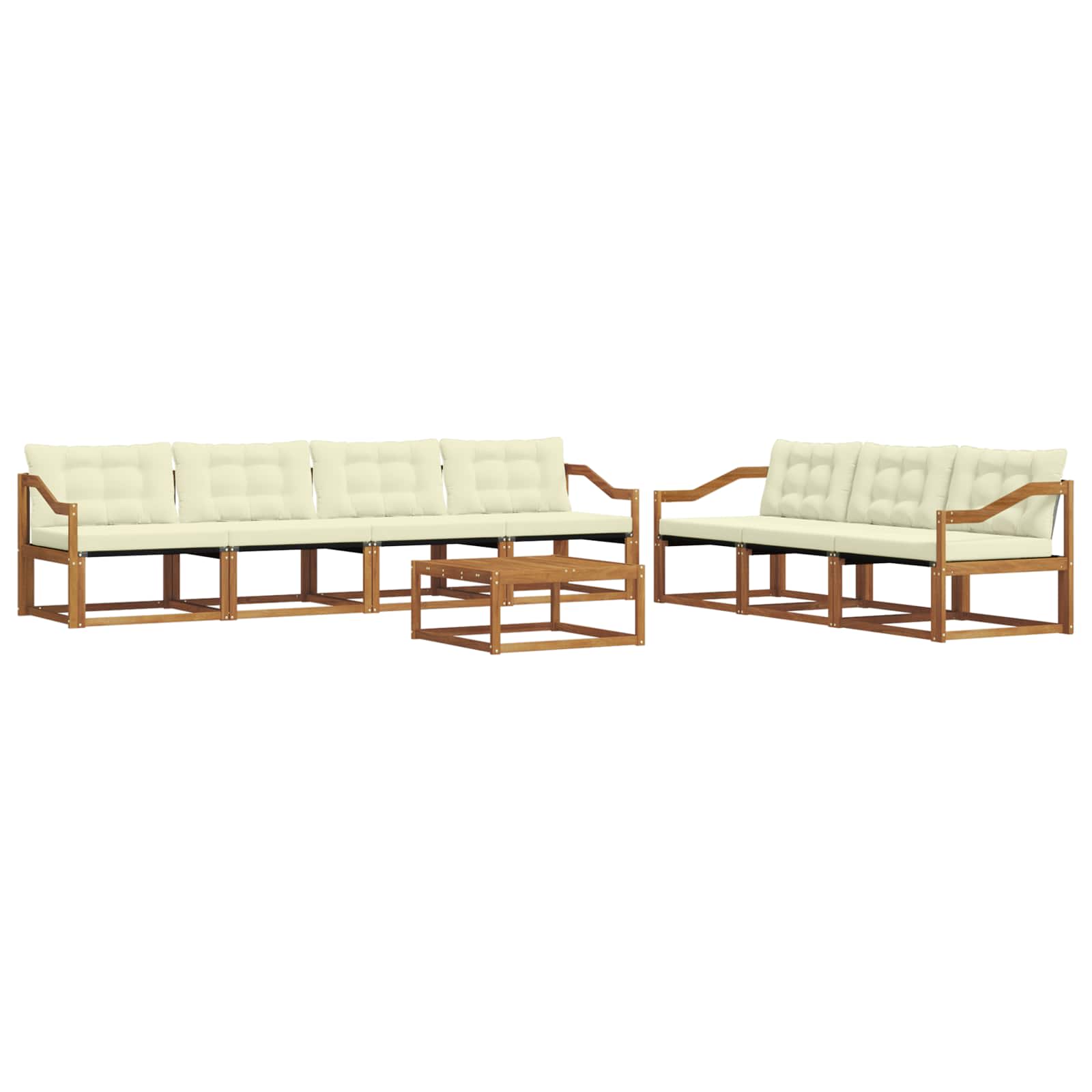 Ensemble de canapés d'extérieur 8 pcs Naturel et Crème - XIOS