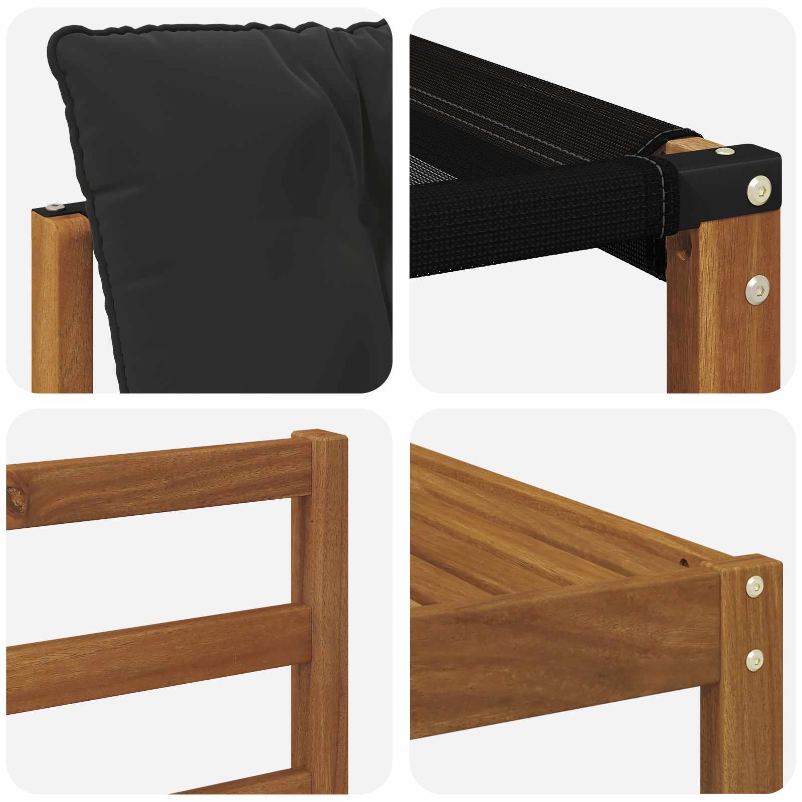 Ensemble de canapés d'extérieur 8 pcs Naturel et Noir - XIOS