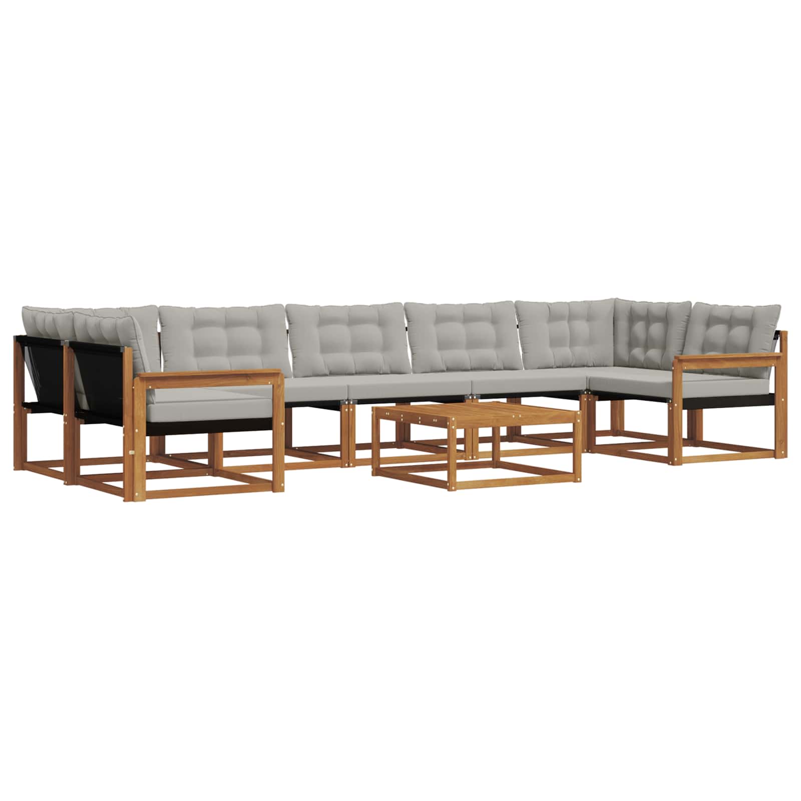 Ensemble de canapés d'extérieur 8 pcs Gris Naturel et Clair - XIOS