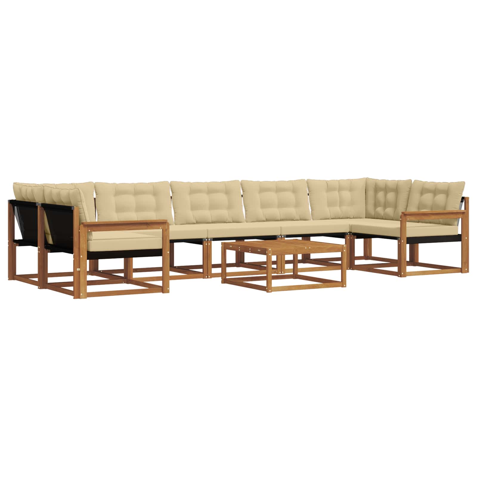 Ensemble de canapés d'extérieur 8 pcs Naturel et Beige - XIOS