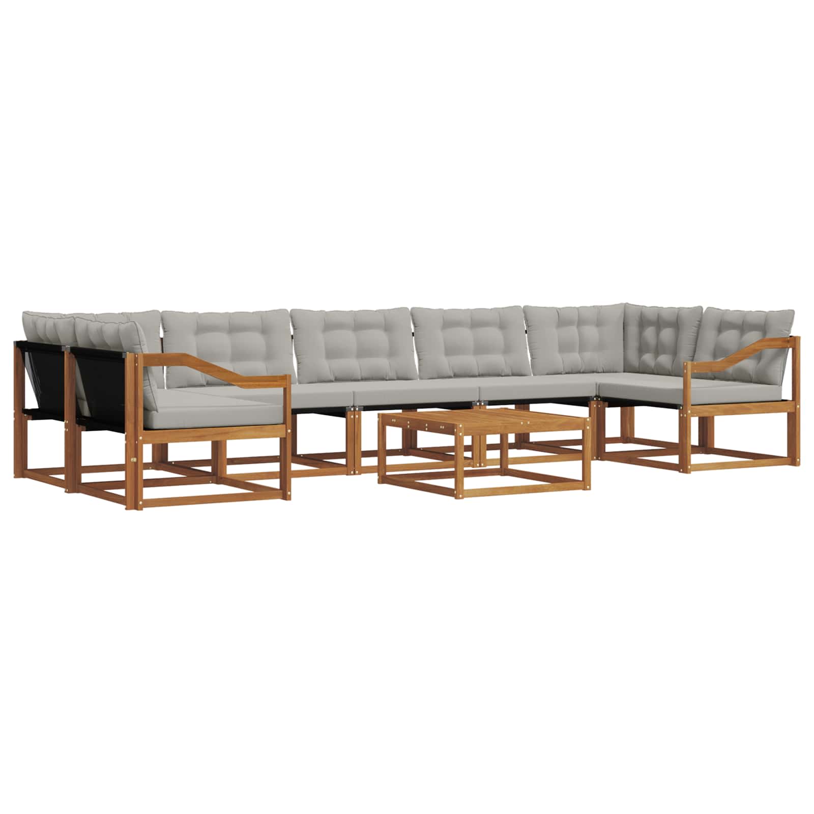 Ensemble de canapés d'extérieur 8 pcs Gris Naturel et Clair - XIOS