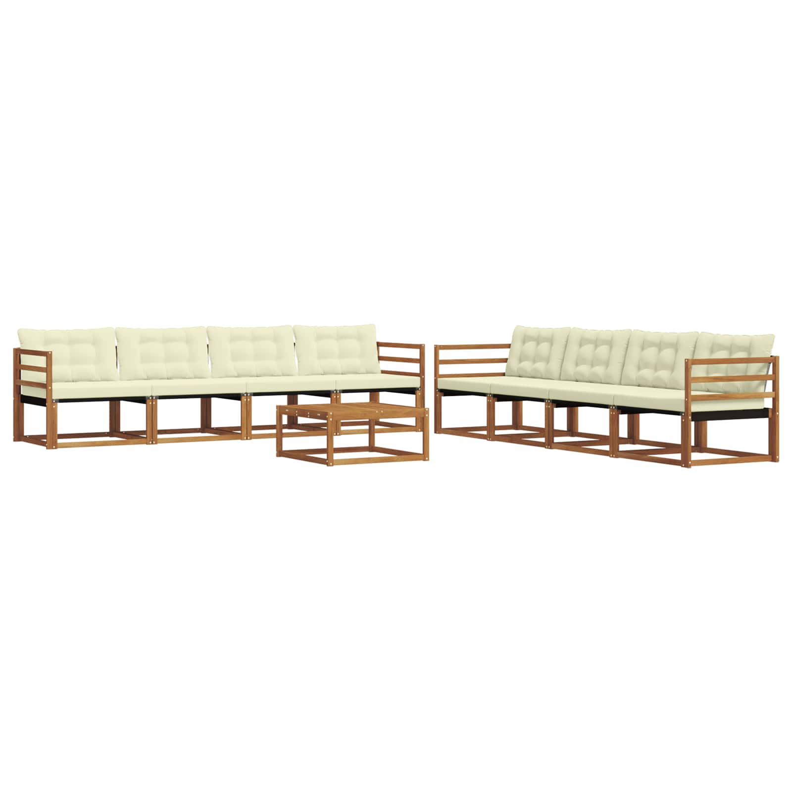 Ensemble de canapés d'extérieur 9 pcs Naturel et Crème - XIOS