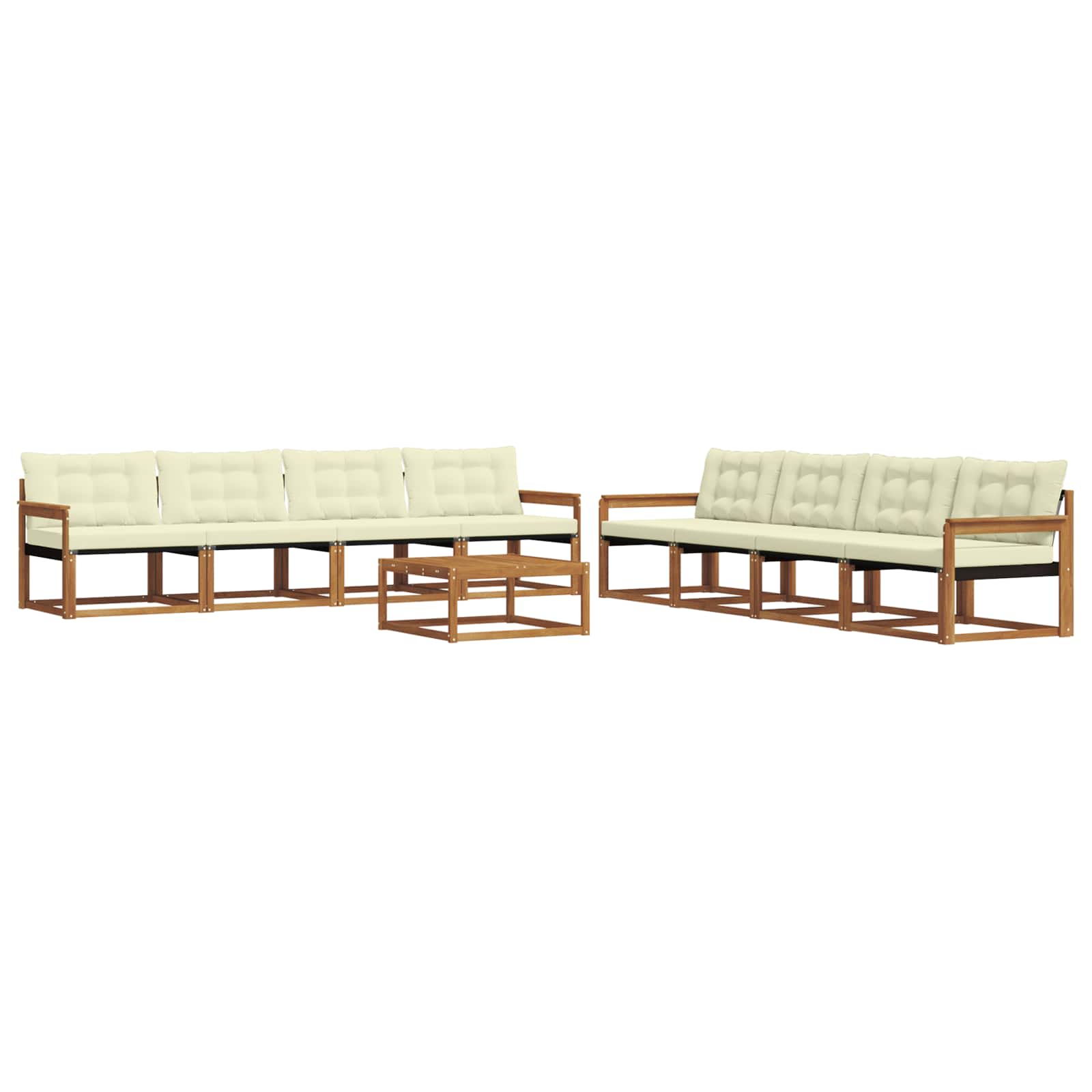 Ensemble de canapés d'extérieur 9 pcs Naturel et Crème - XIOS
