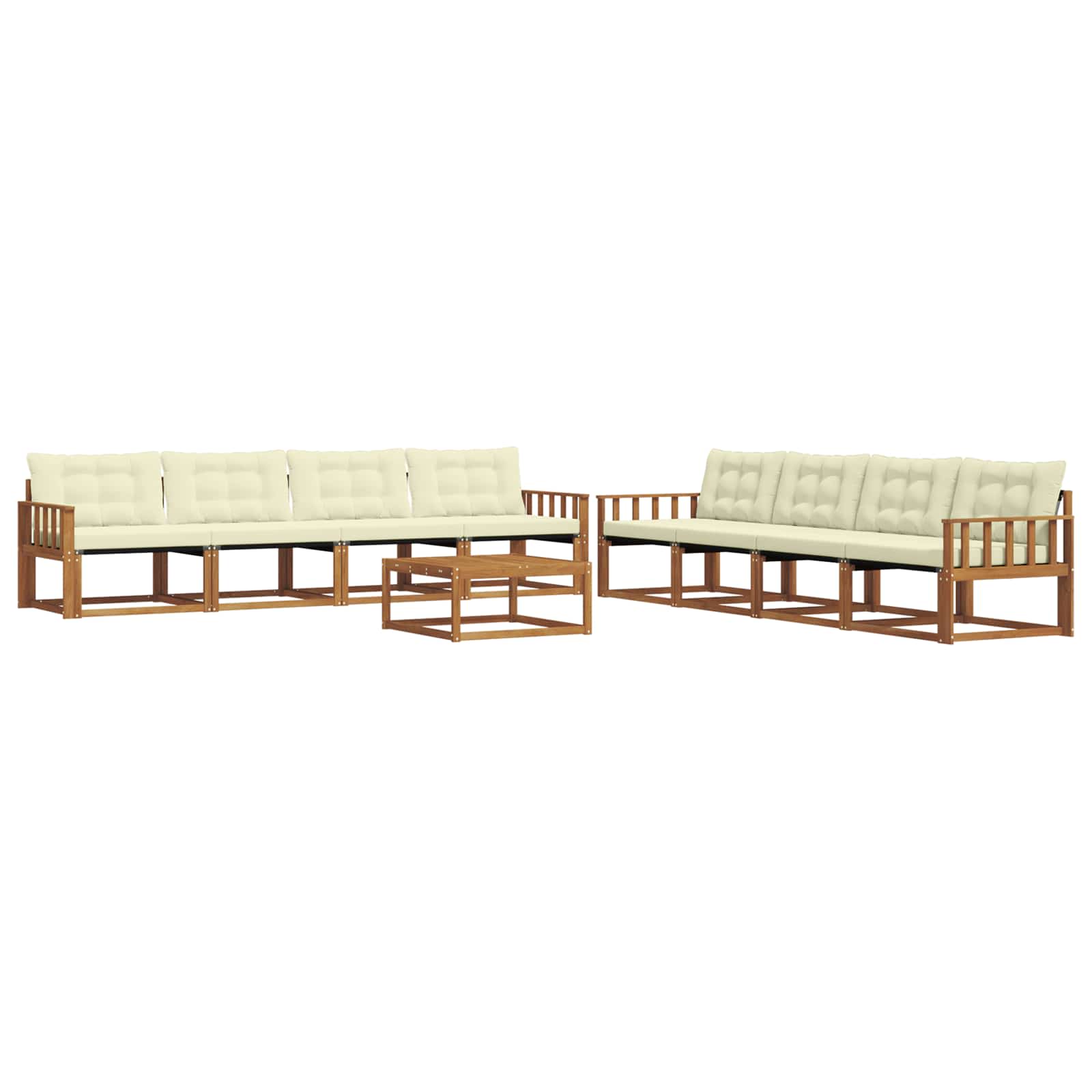 Ensemble de canapés d'extérieur 9 pcs Naturel et Crème - XIOS