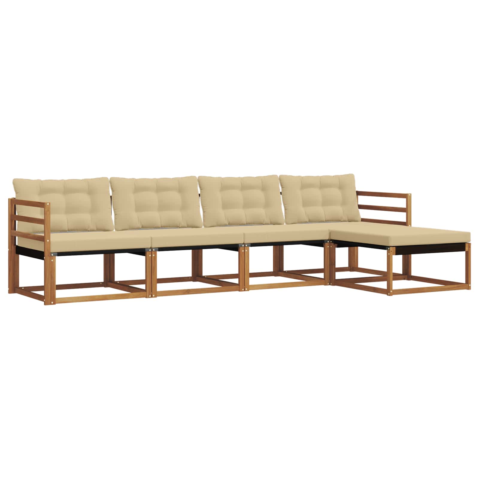 Ensemble de canapés d'extérieur 5 pcs Naturel et Beige - XIOS