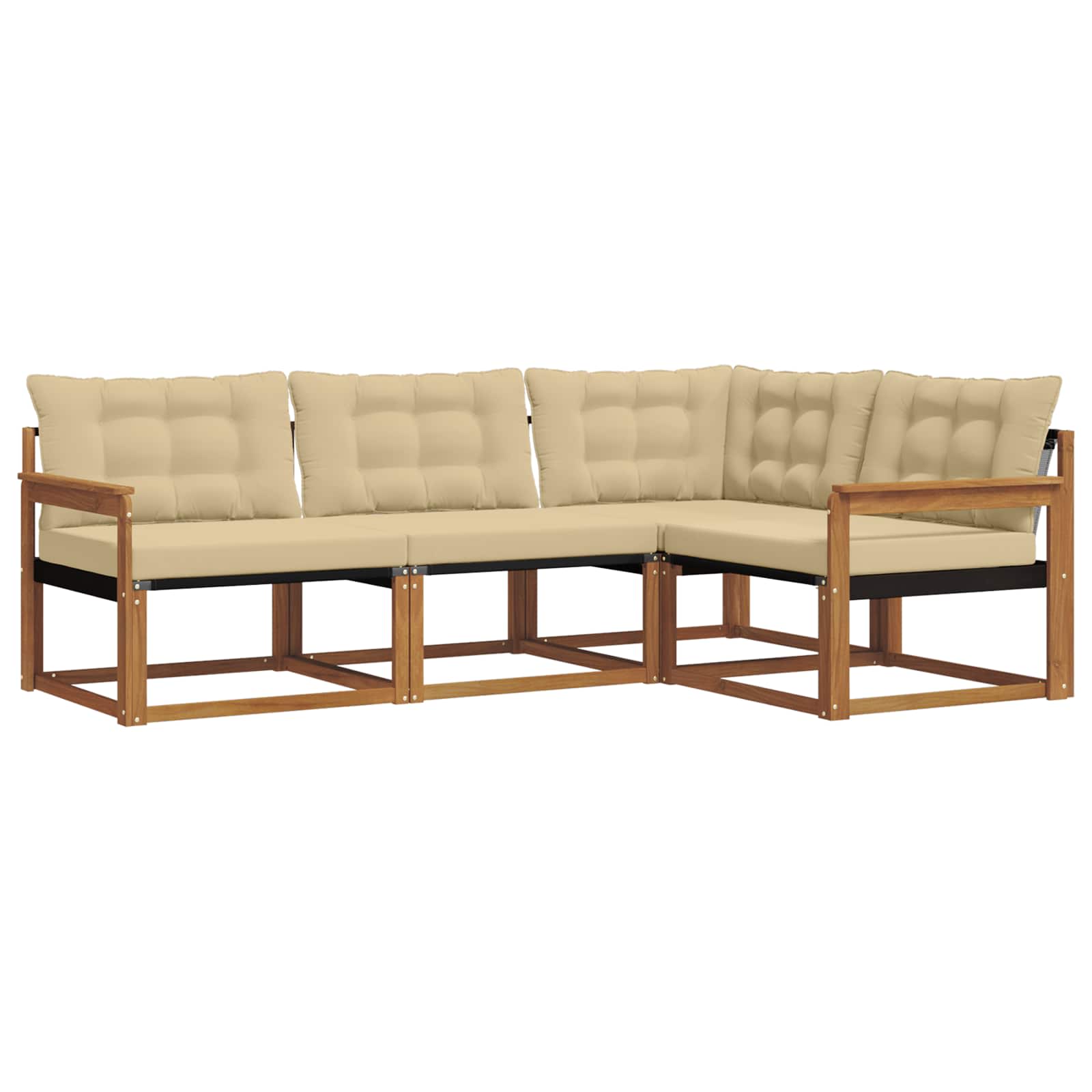 Ensemble de canapés d'extérieur 4 pcs Naturel et Beige - XIOS