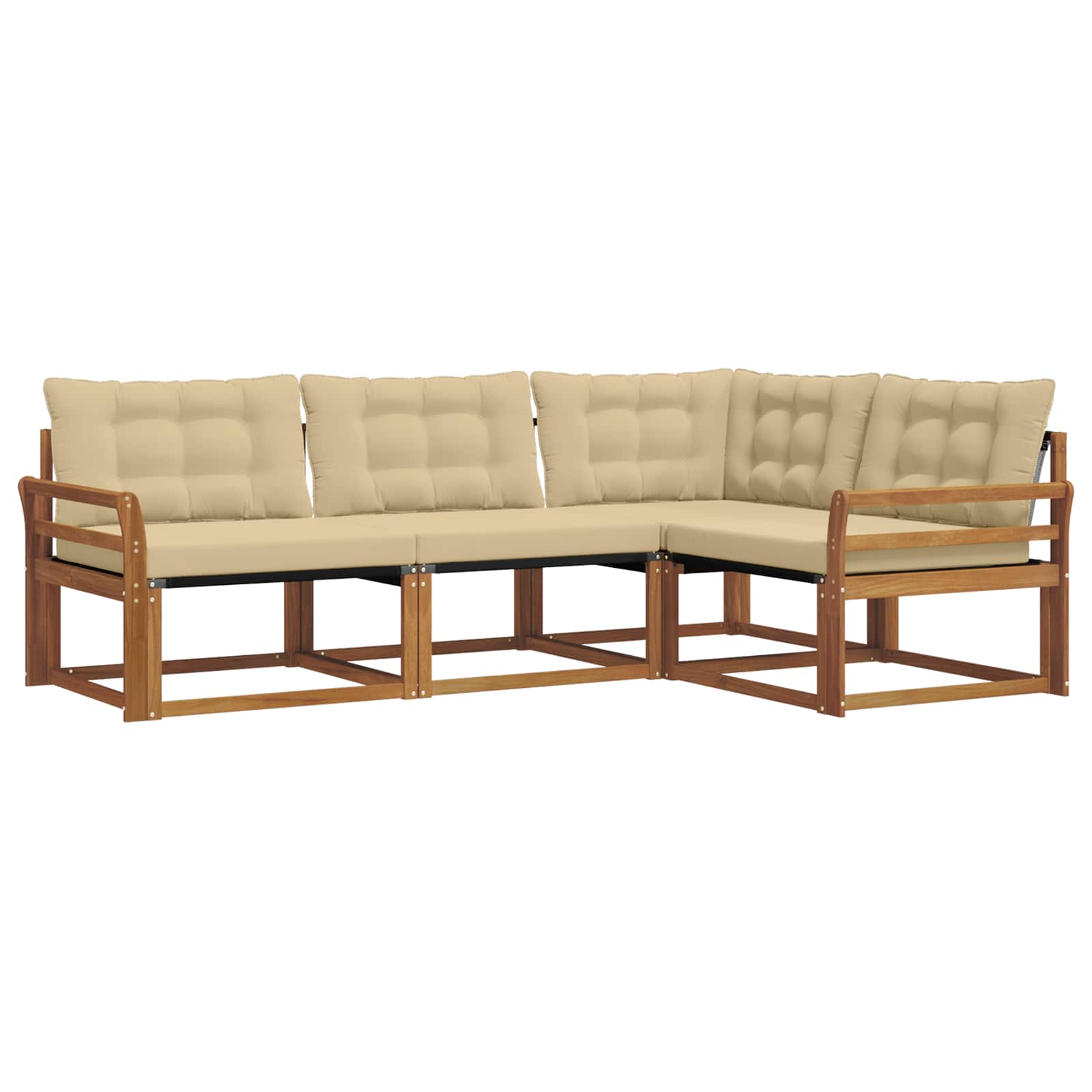Ensemble de canapés d'extérieur 4 pcs Naturel et Beige - XIOS
