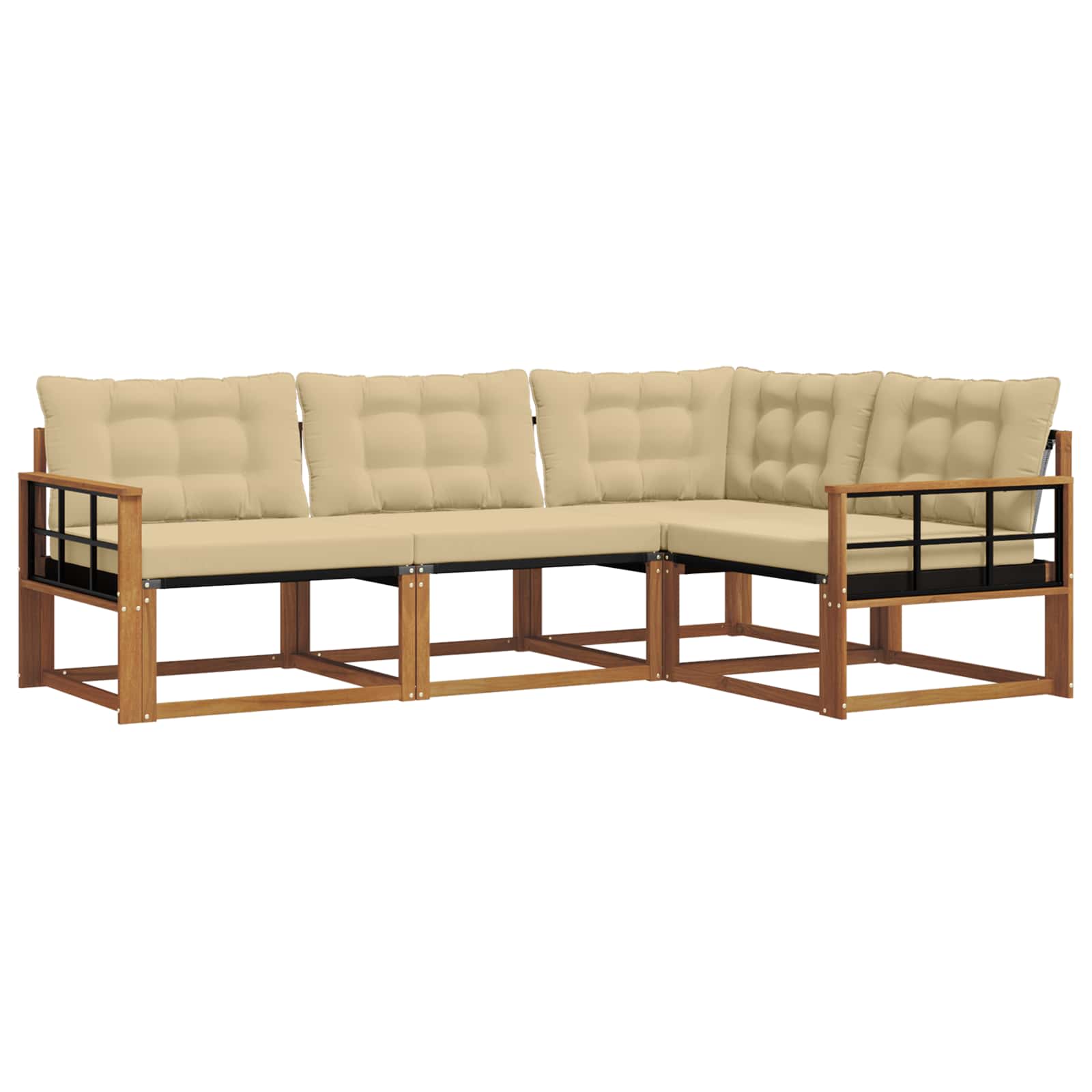 Ensemble de canapés d'extérieur 4 pcs Naturel et Beige - XIOS