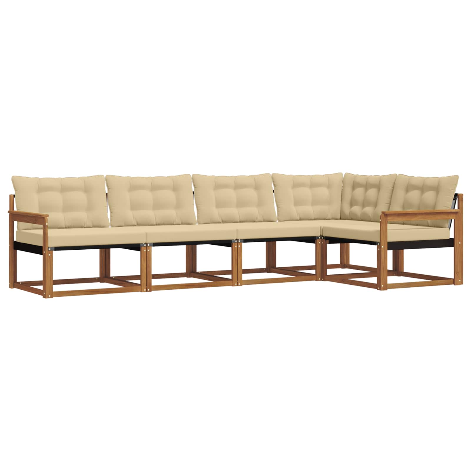 Ensemble de canapés d'extérieur 5 pcs Naturel et Beige - XIOS