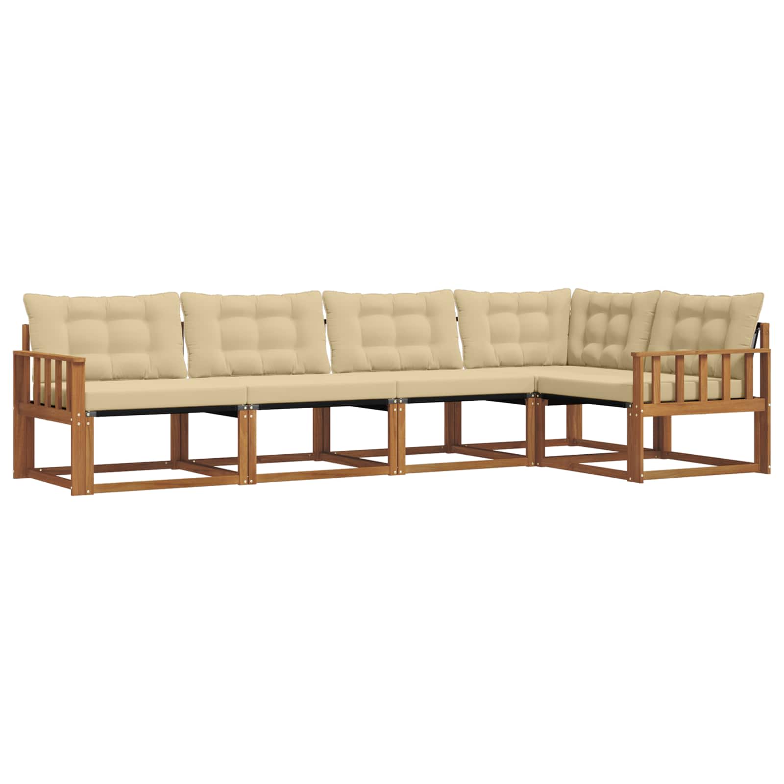 Ensemble de canapés d'extérieur 5 pcs Naturel et Beige - XIOS