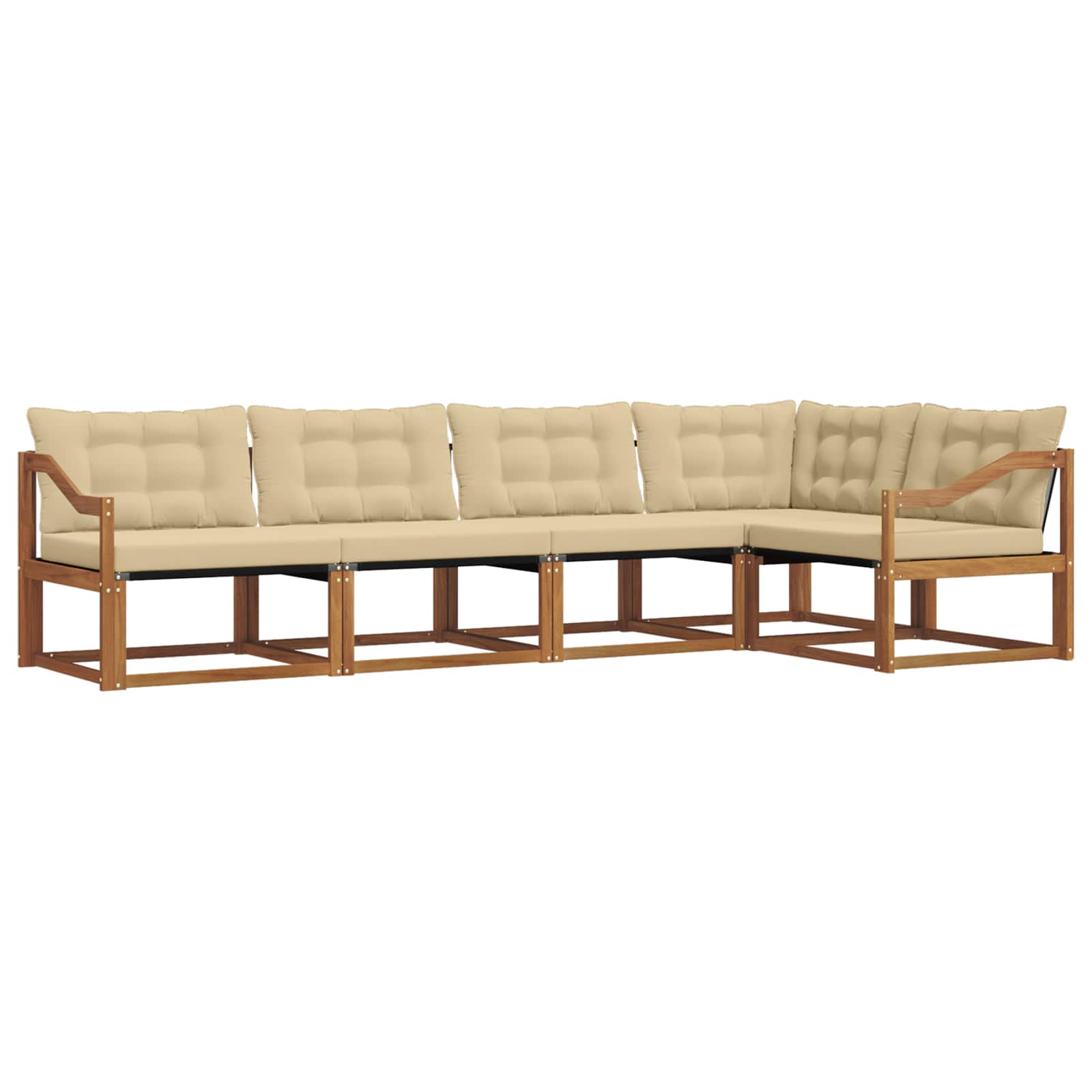 Ensemble de canapés d'extérieur 5 pcs Naturel et Beige - XIOS