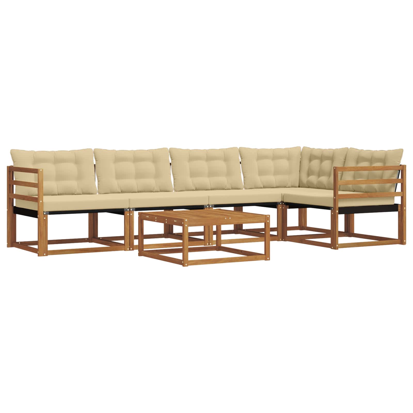 Ensemble de canapés d'extérieur 6 pcs Naturel et Beige - XIOS