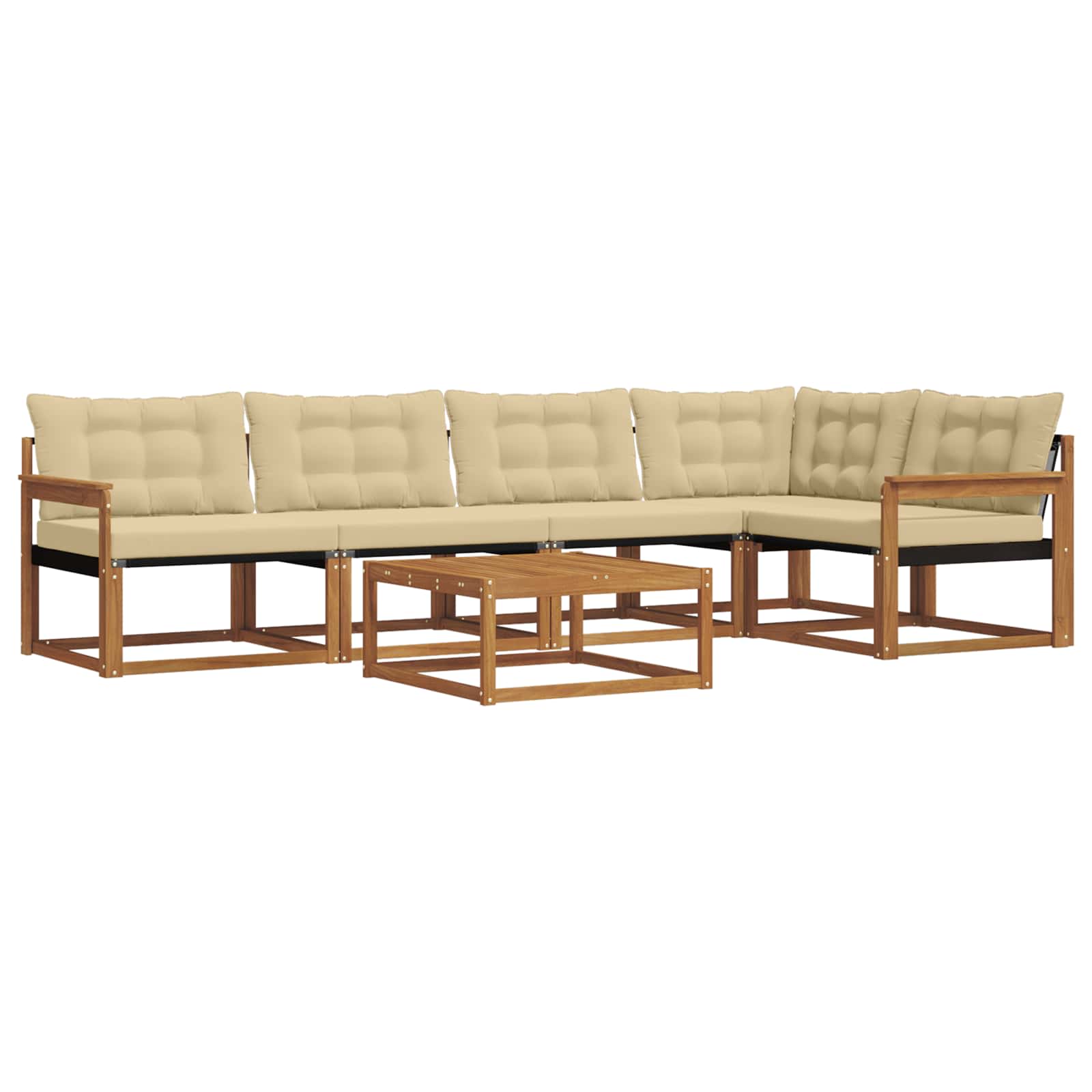 Ensemble de canapés d'extérieur 6 pcs Naturel et Beige - XIOS