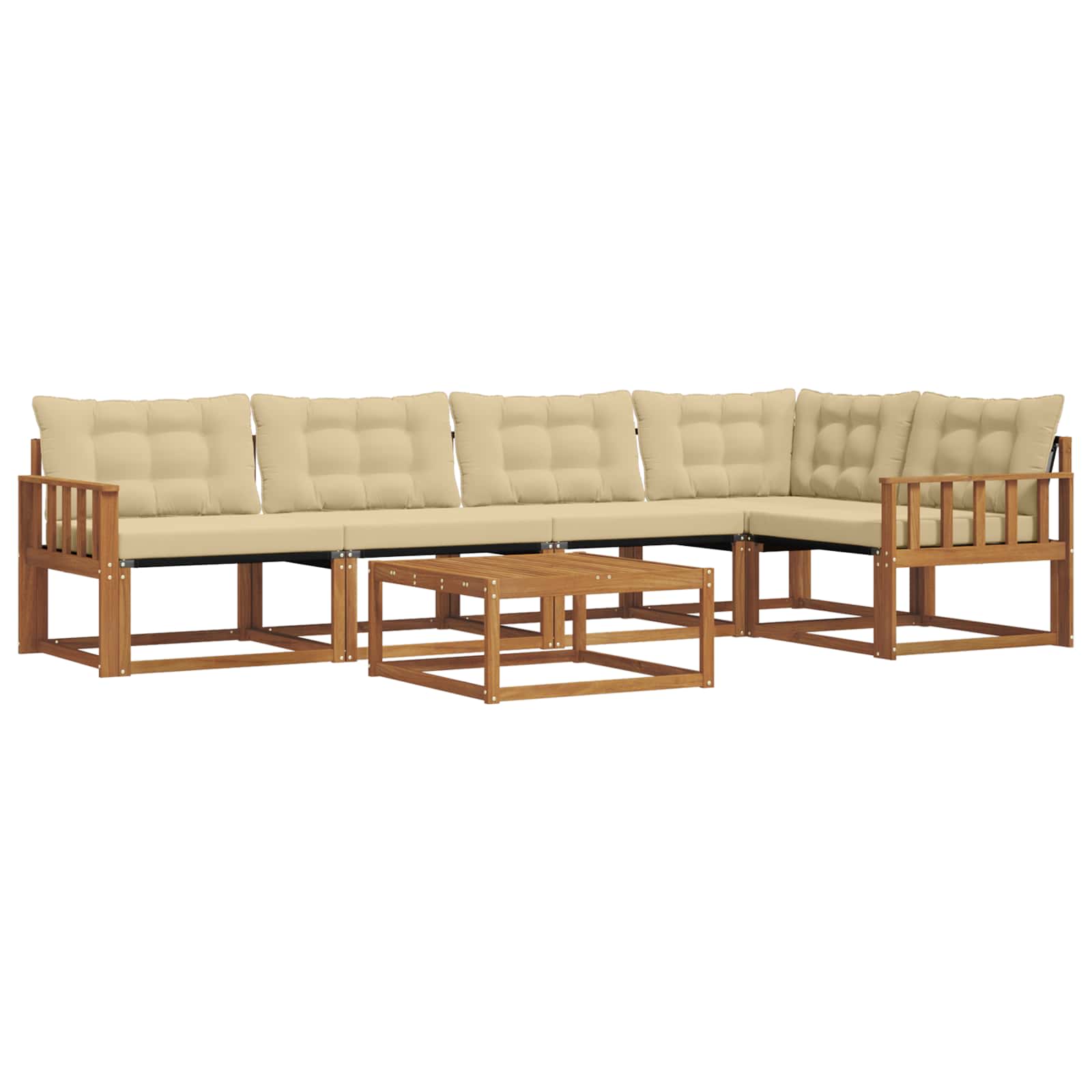 Ensemble de canapés d'extérieur 6 pcs Naturel et Beige - XIOS
