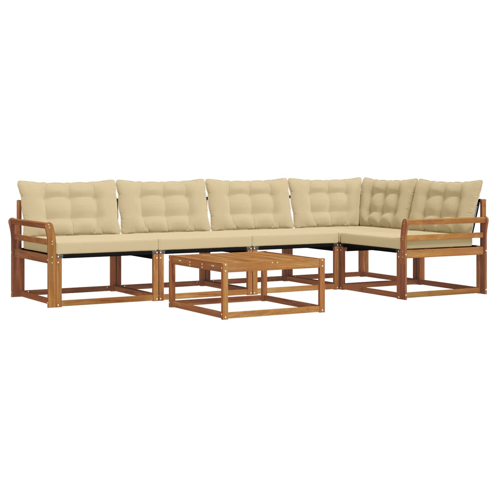 Ensemble de canapés d'extérieur 6 pcs Naturel et Beige - XIOS