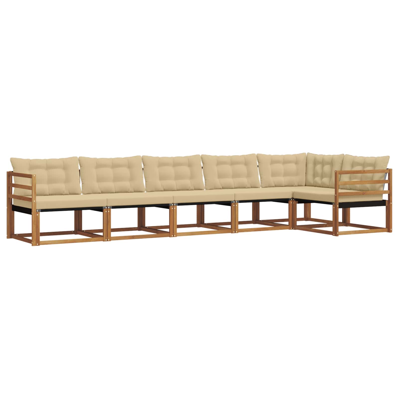 Ensemble de canapés d'extérieur 6 pcs Naturel et Beige - XIOS
