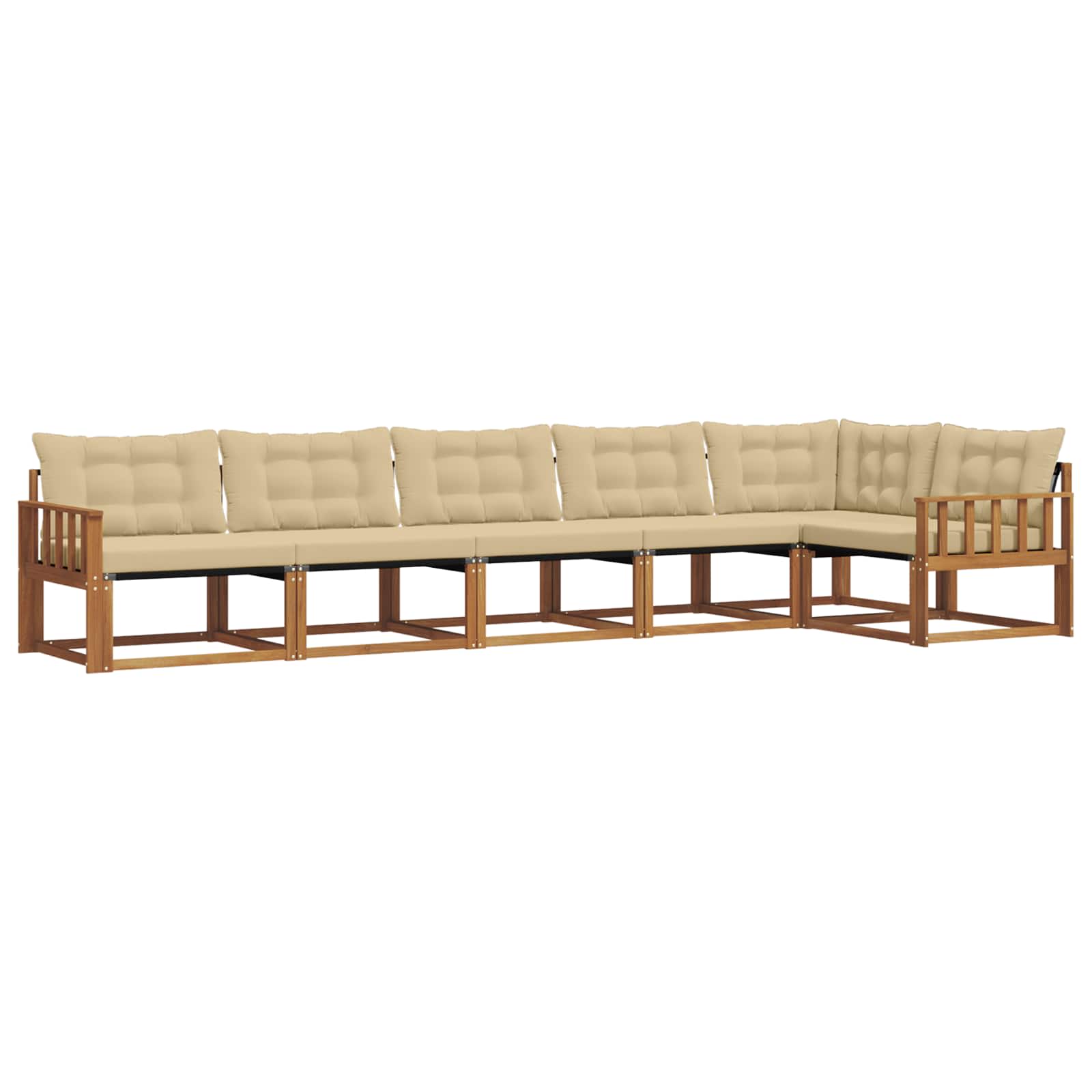 Ensemble de canapés d'extérieur 6 pcs Naturel et Beige - XIOS