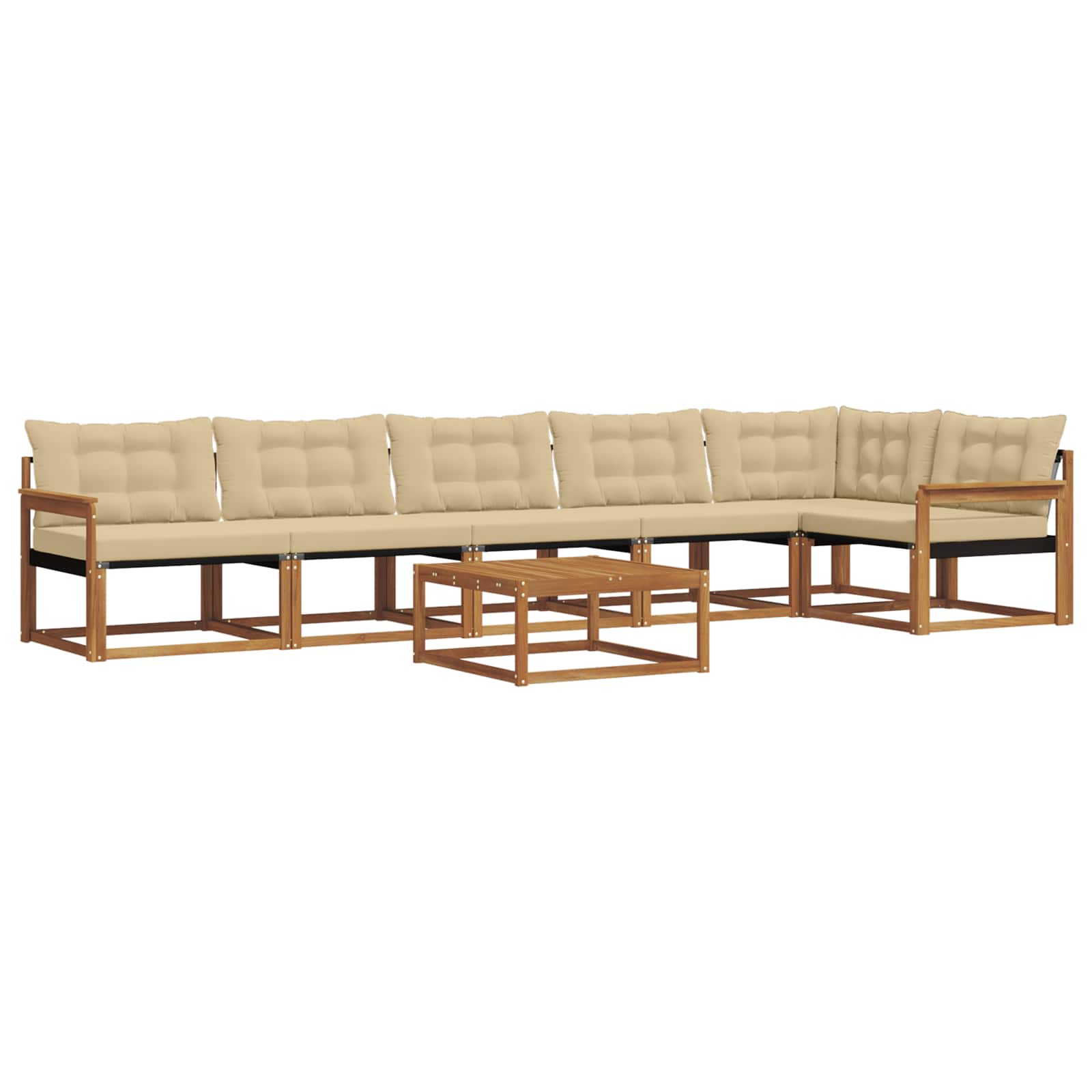Ensemble de canapés d'extérieur 7 pcs Naturel et Beige - XIOS