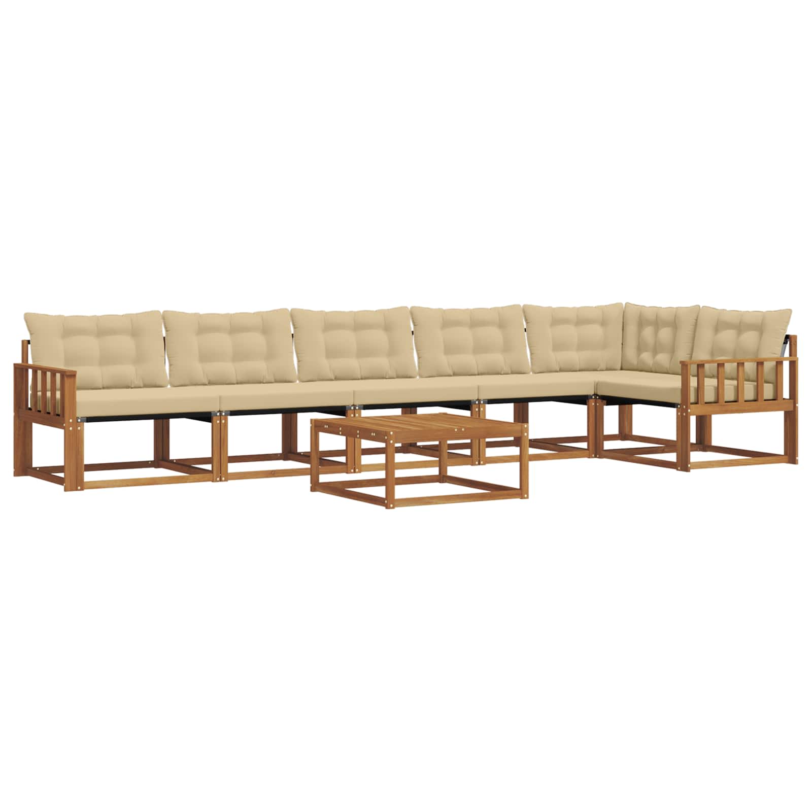 Ensemble de canapés d'extérieur 7 pcs Naturel et Beige - XIOS