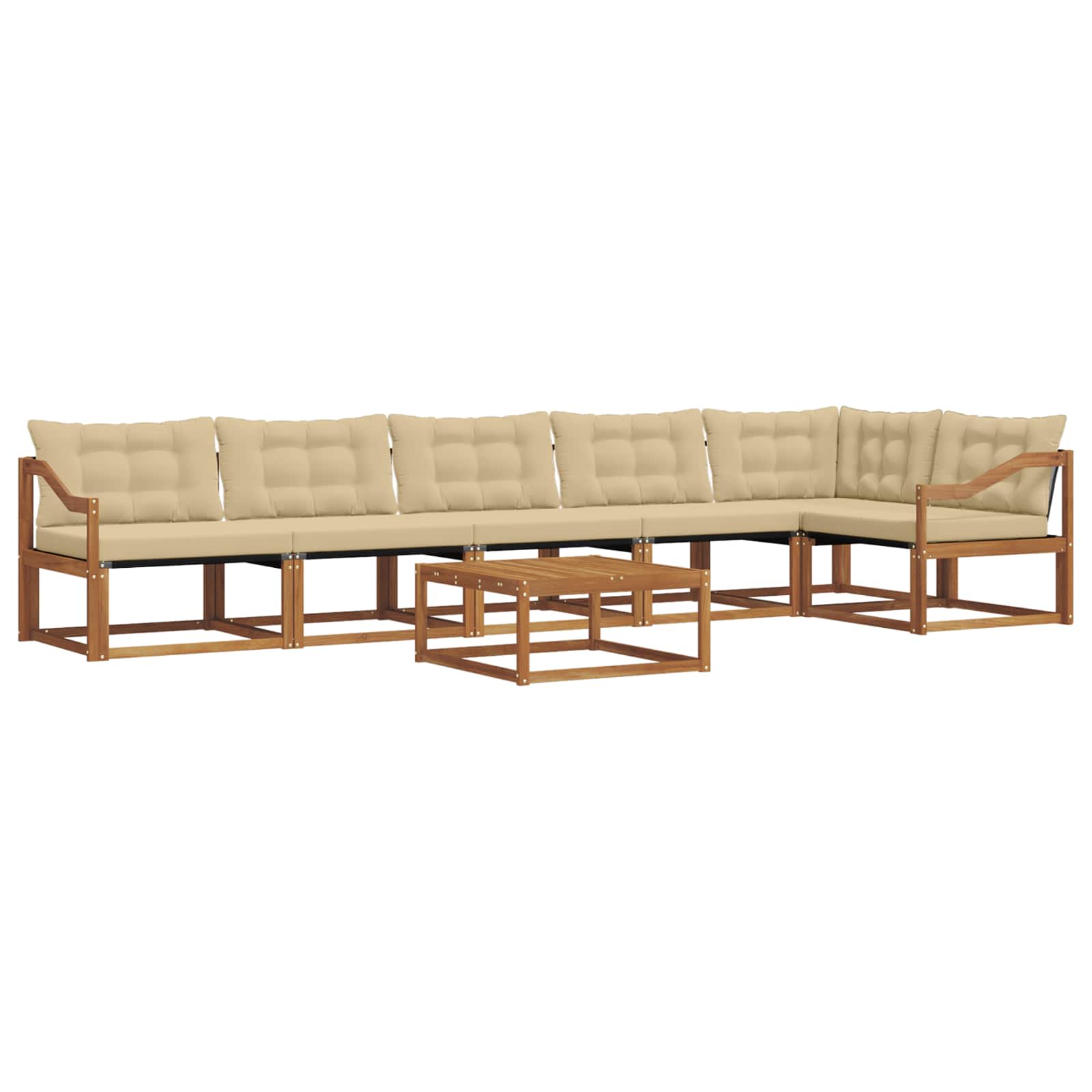 Ensemble de canapés d'extérieur 7 pcs Naturel et Beige - XIOS