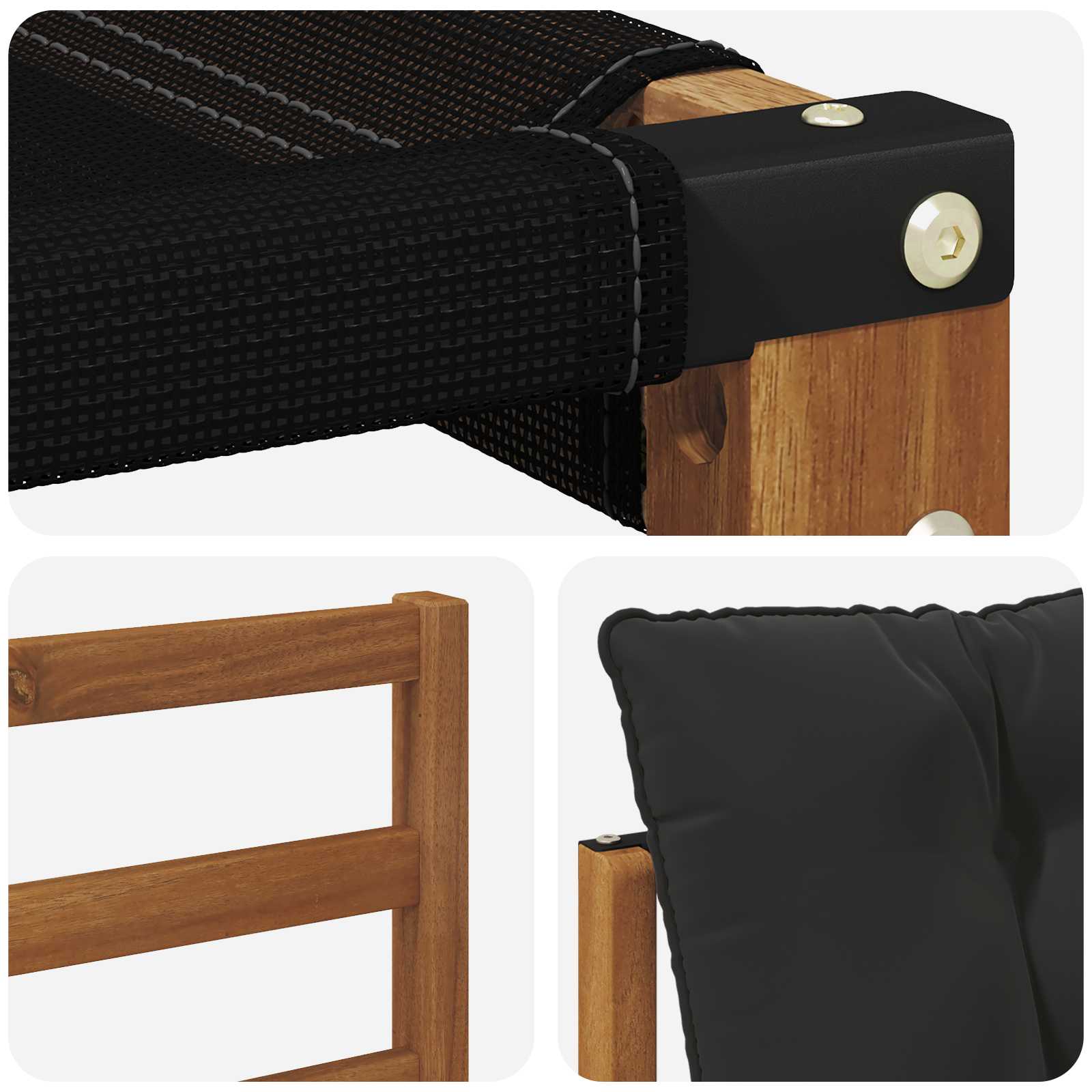 Ensemble de canapés d'extérieur 7 pcs Naturel et Noir - XIOS