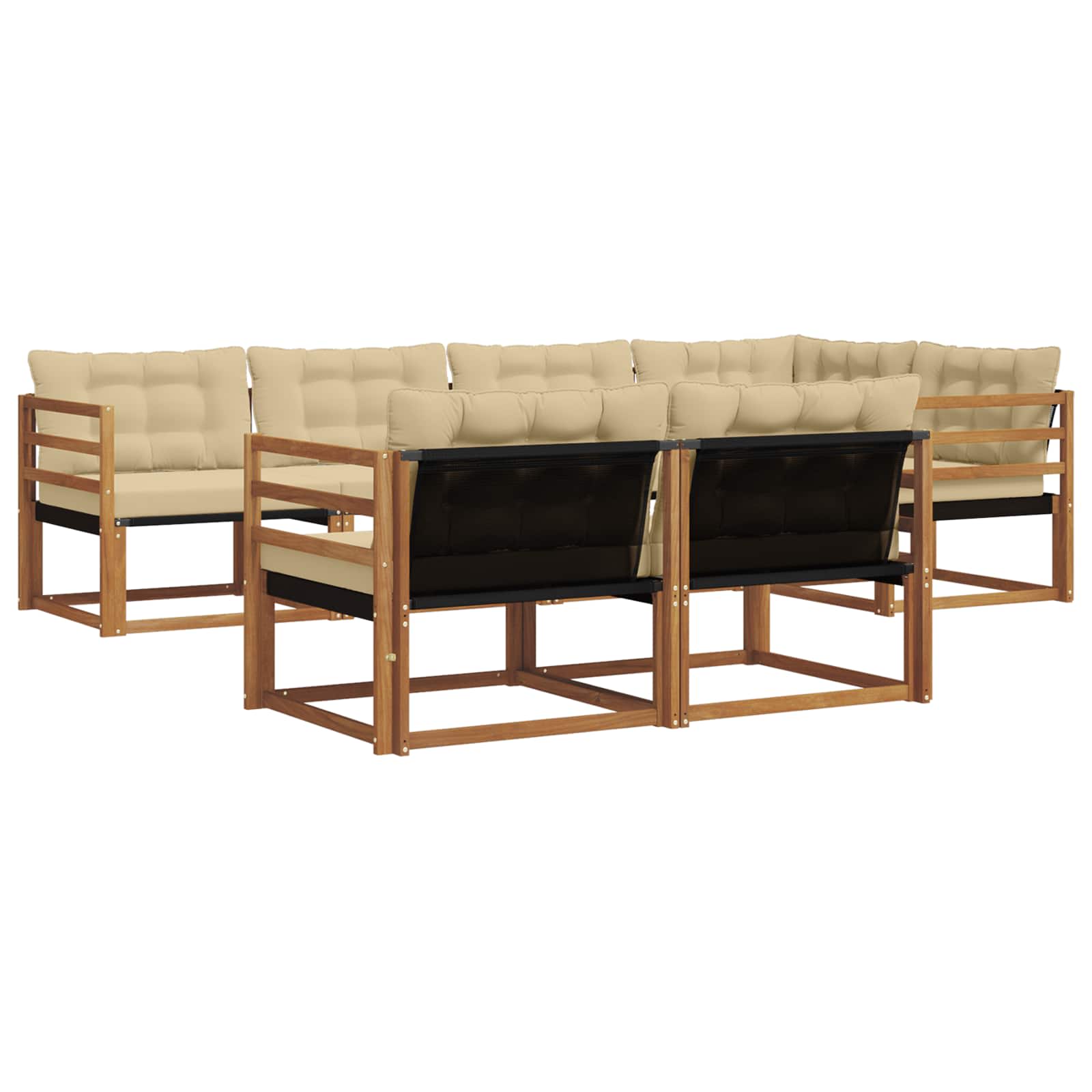 Ensemble de canapés d'extérieur 7 pcs Naturel et Beige - XIOS