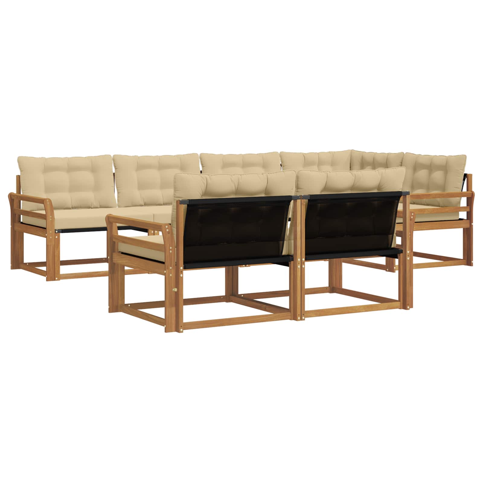 Ensemble de canapés d'extérieur 7 pcs Naturel et Beige - XIOS
