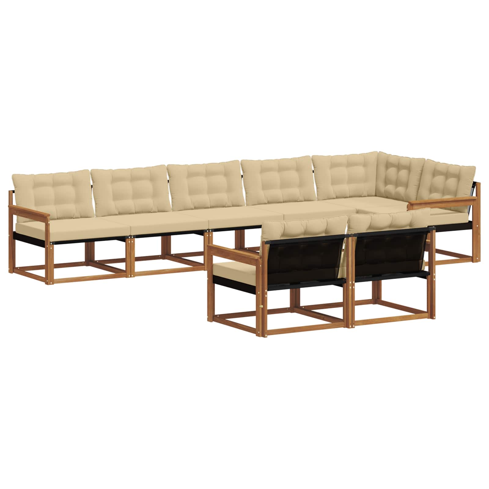 Ensemble de canapés d'extérieur 8 pcs Naturel et Beige - XIOS