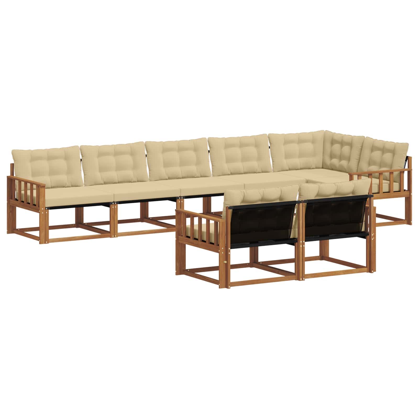 Ensemble de canapés d'extérieur 8 pcs Naturel et Beige - XIOS
