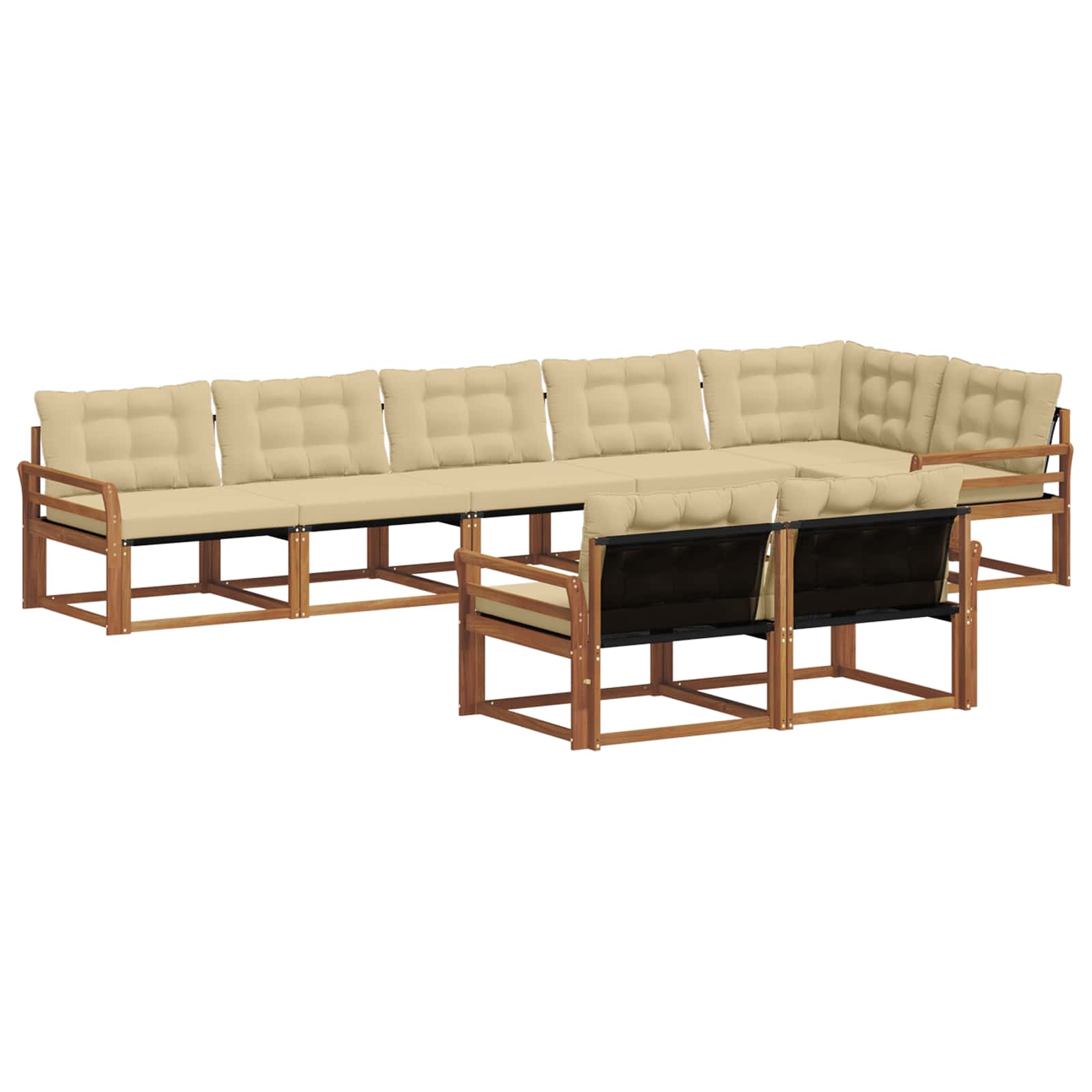 Ensemble de canapés d'extérieur 8 pcs Naturel et Beige - XIOS