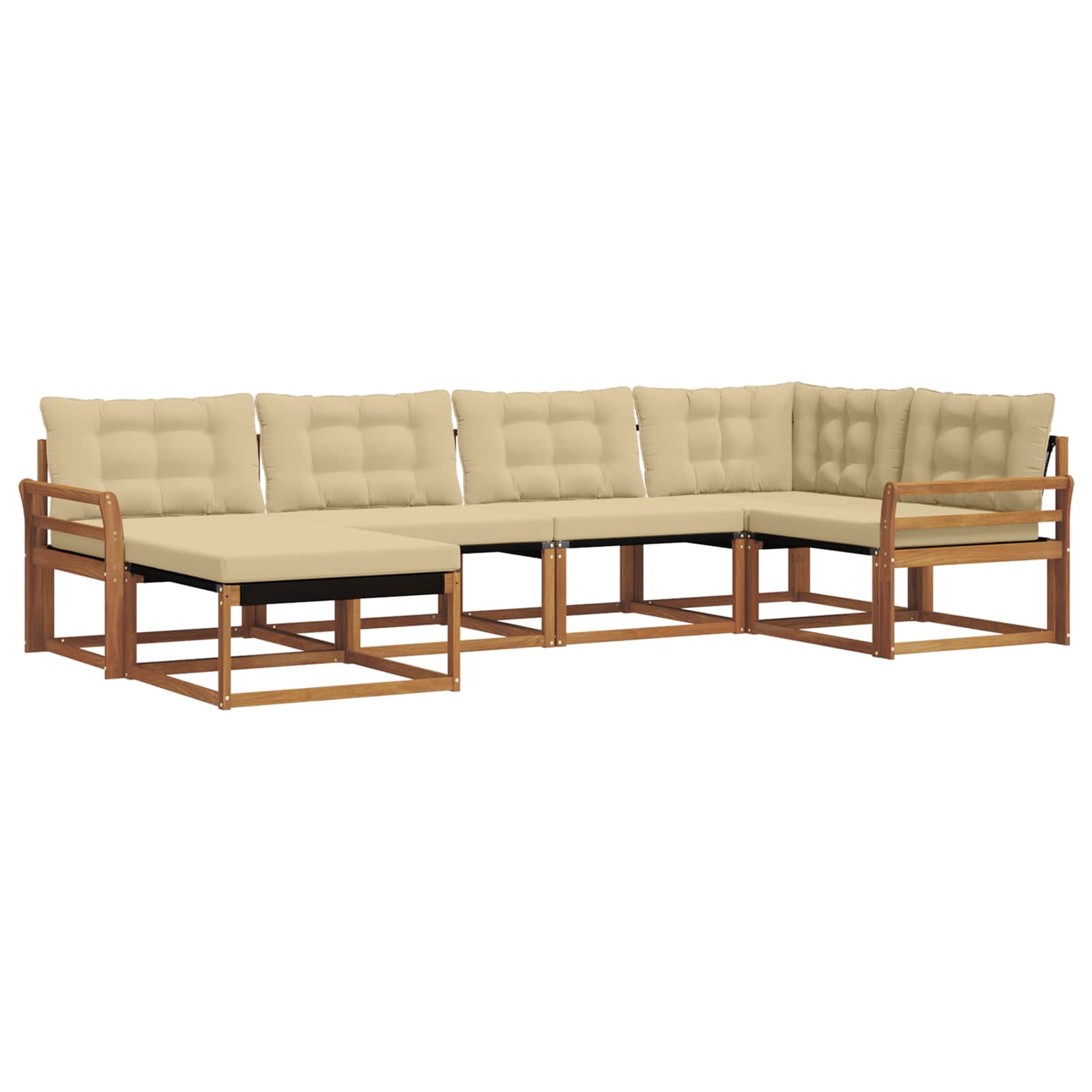 Ensemble de canapés d'extérieur 6 pcs Naturel et Beige - XIOS