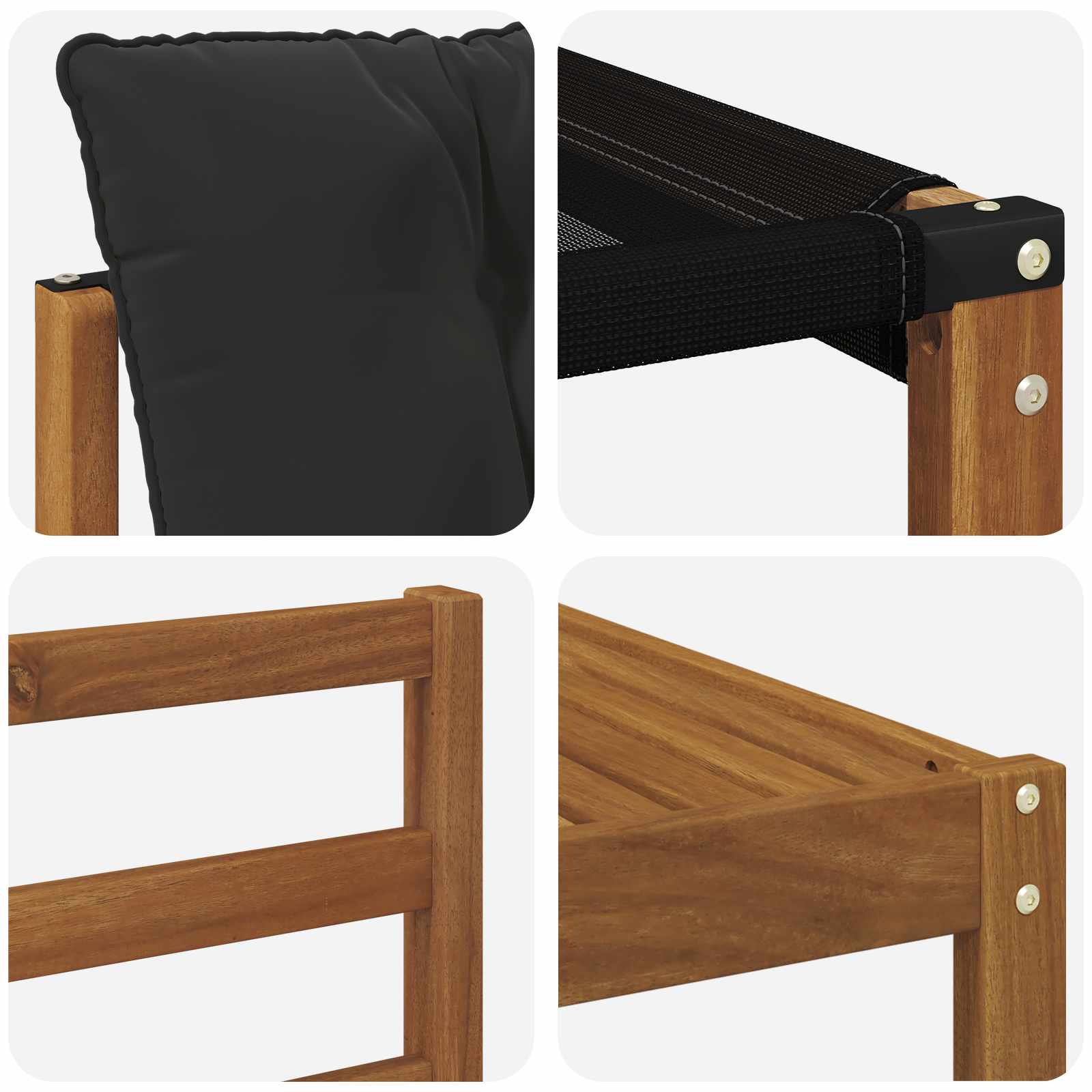 Ensemble de canapés d'extérieur 19 pcs Naturel et Noir - XIOS